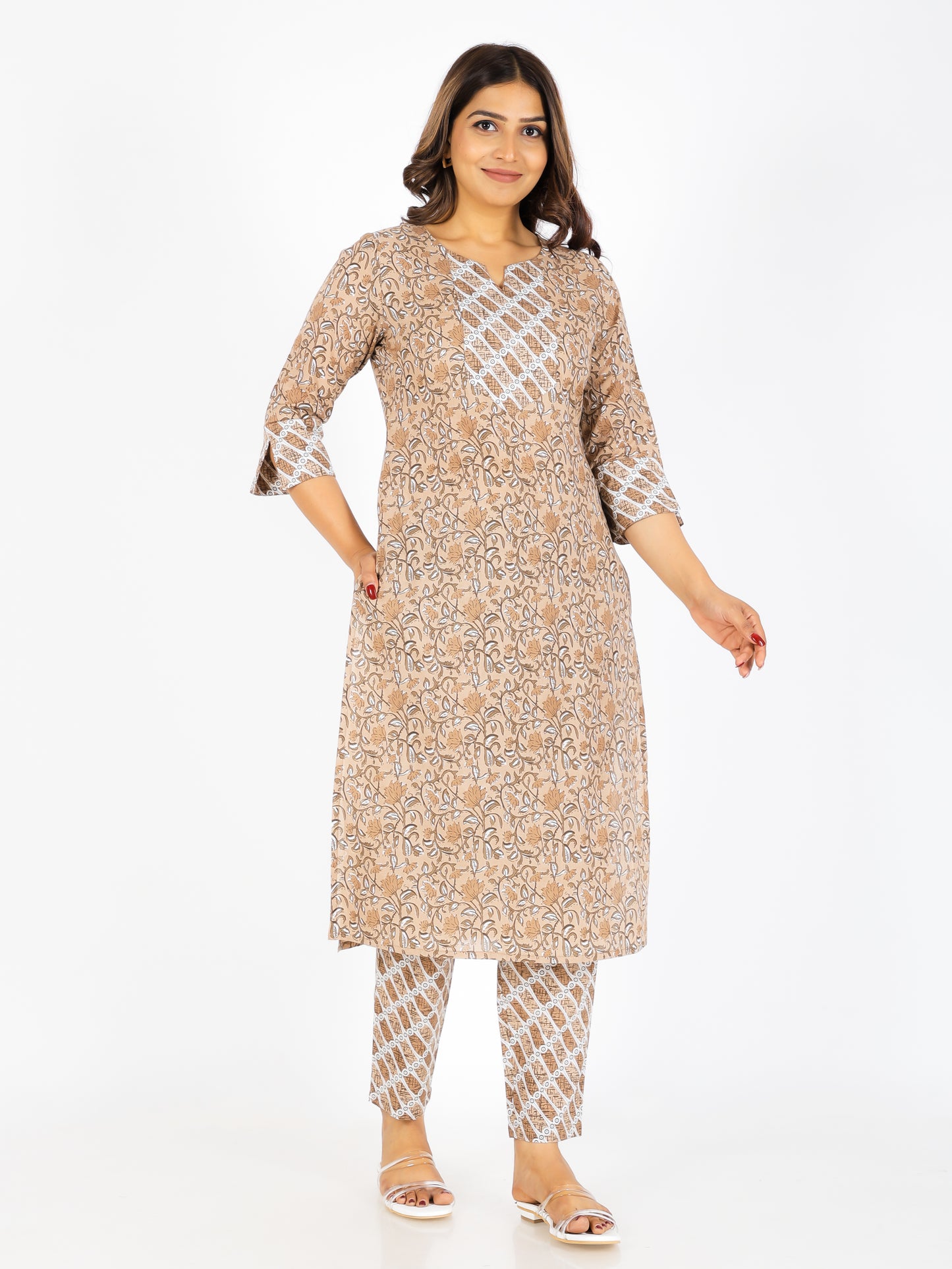 Soft Cotton Floral Kurta