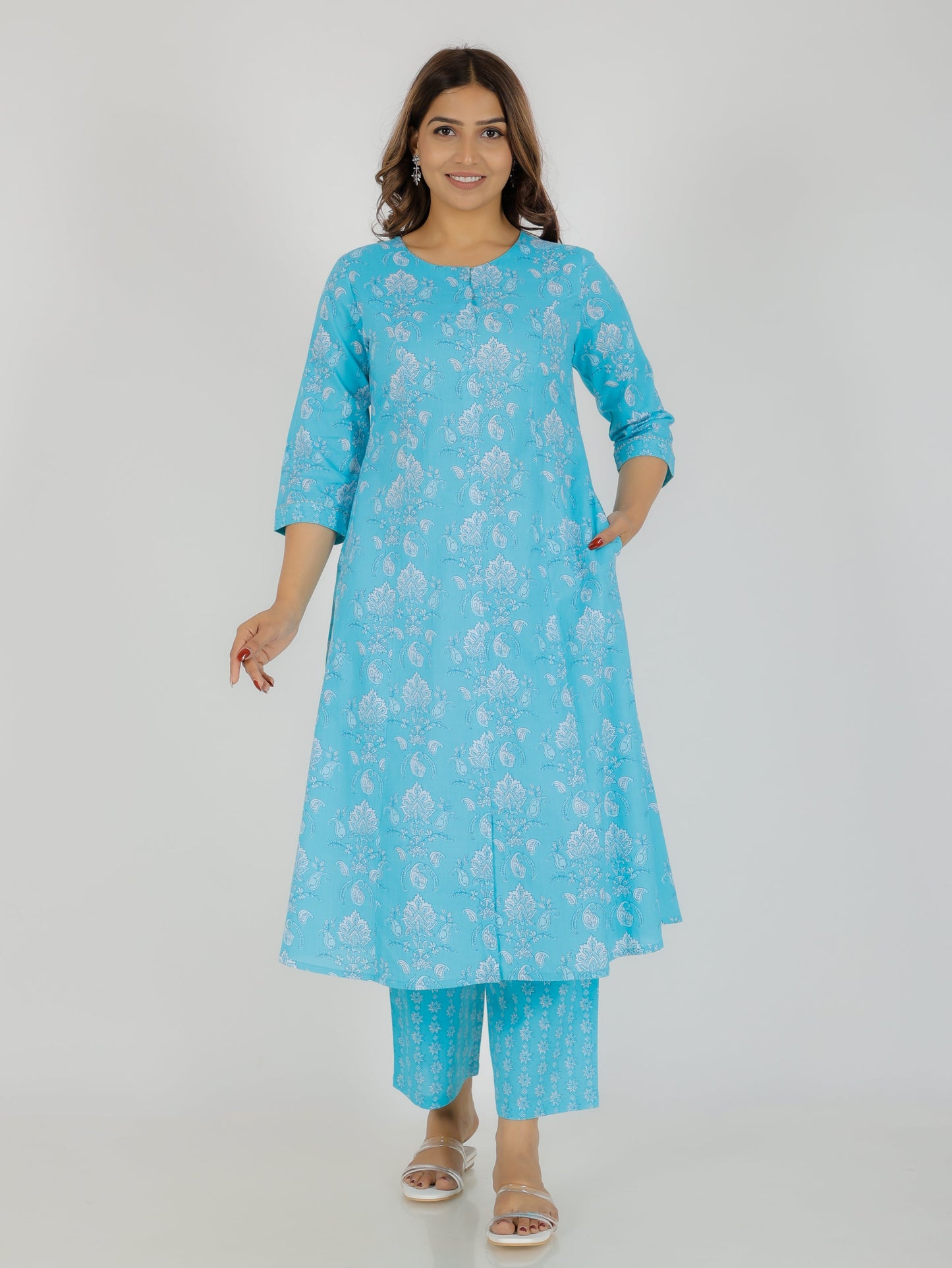 Soft Cotton Floral Kurta