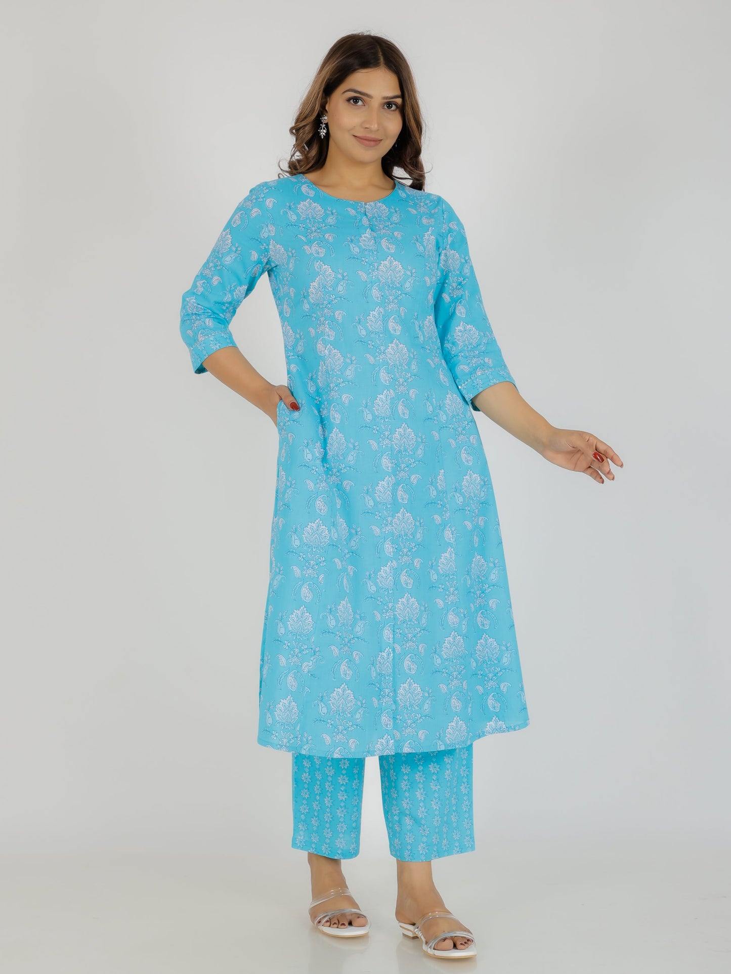 Soft Cotton Floral Kurta