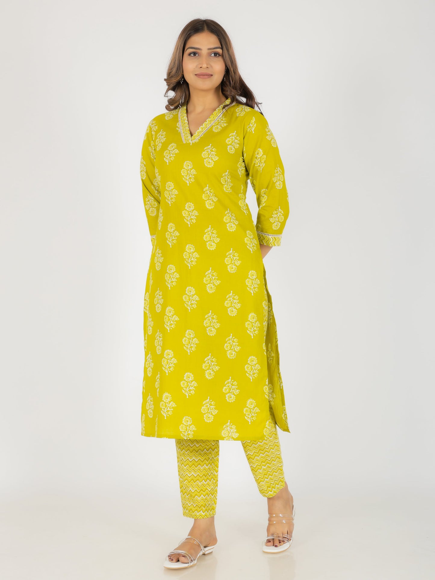 Soft Cotton Floral Kurta