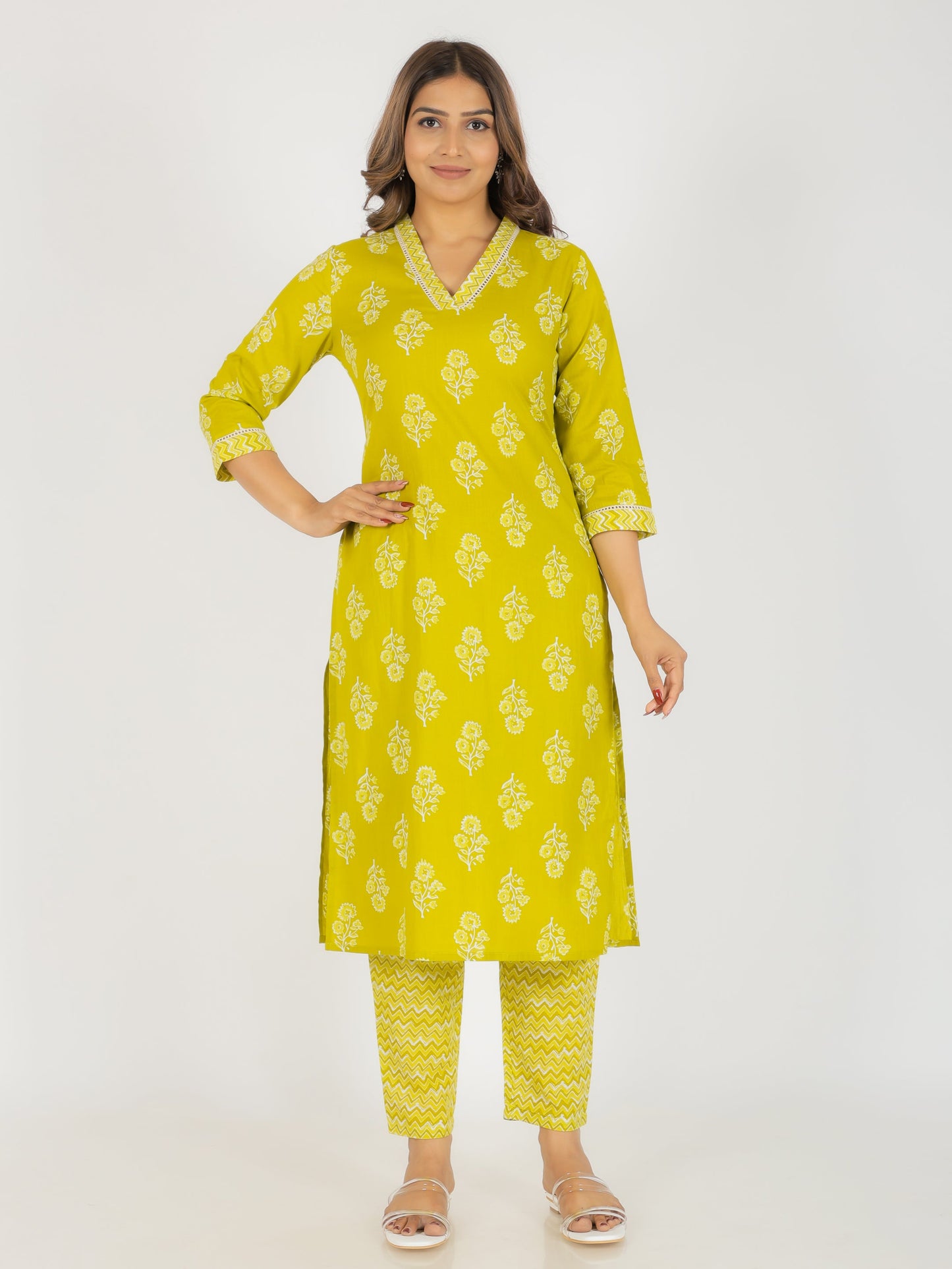 Soft Cotton Floral Kurta