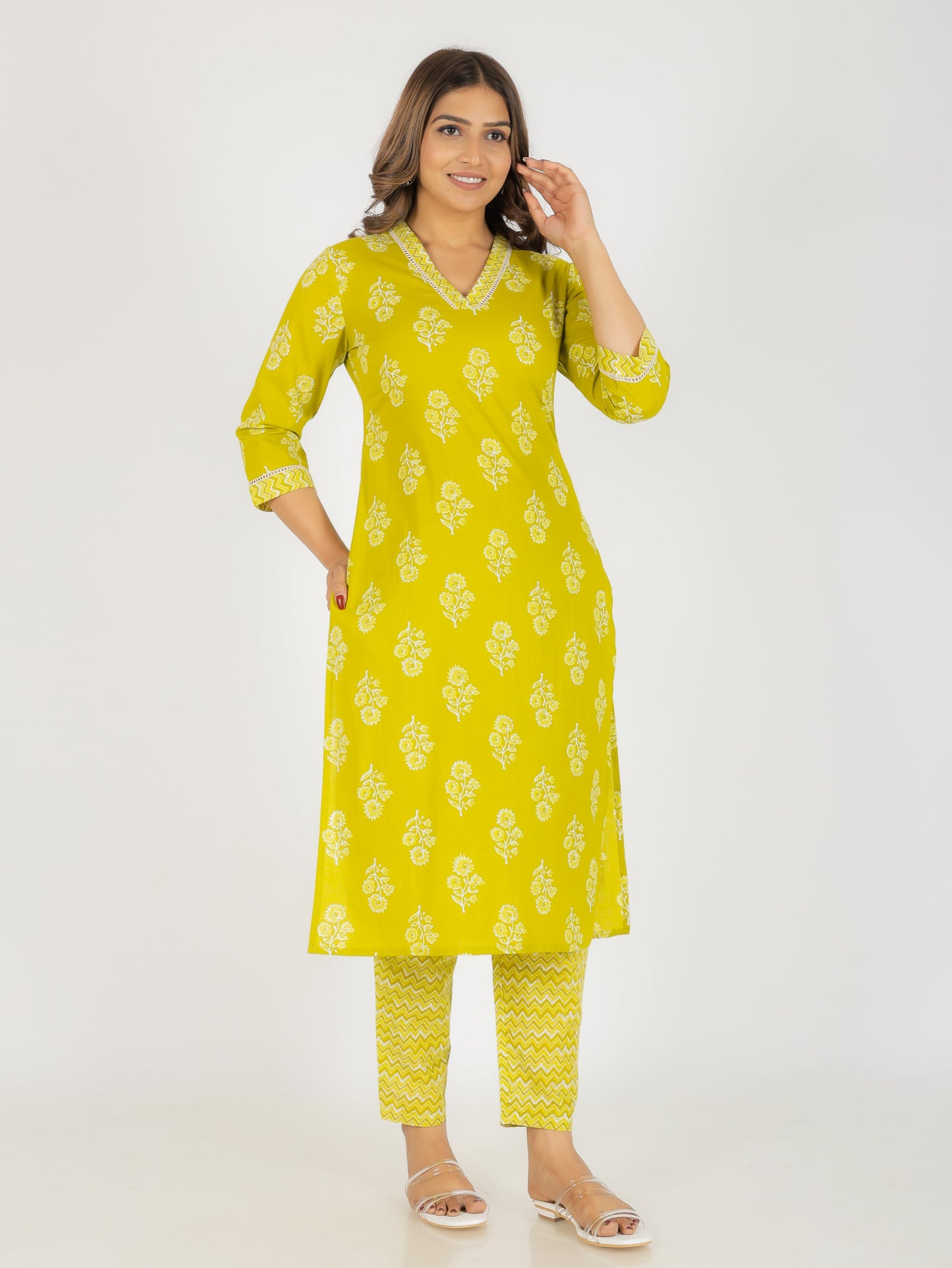 Soft Cotton Floral Kurta