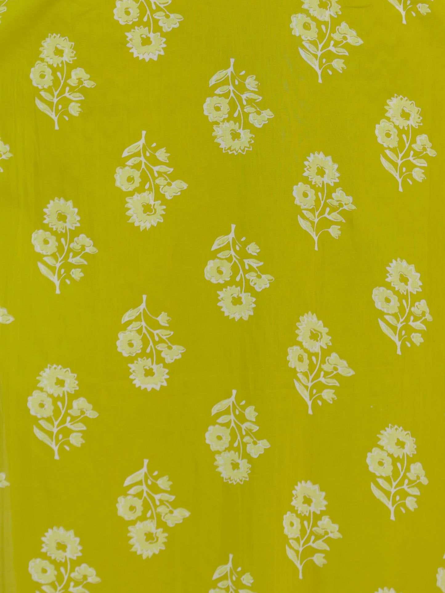 Soft Cotton Floral Straight Green Kurta