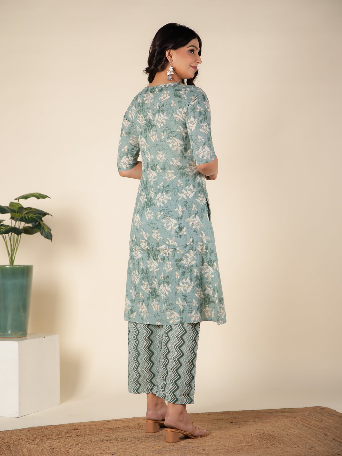 Soft Cotton Floral Kurta