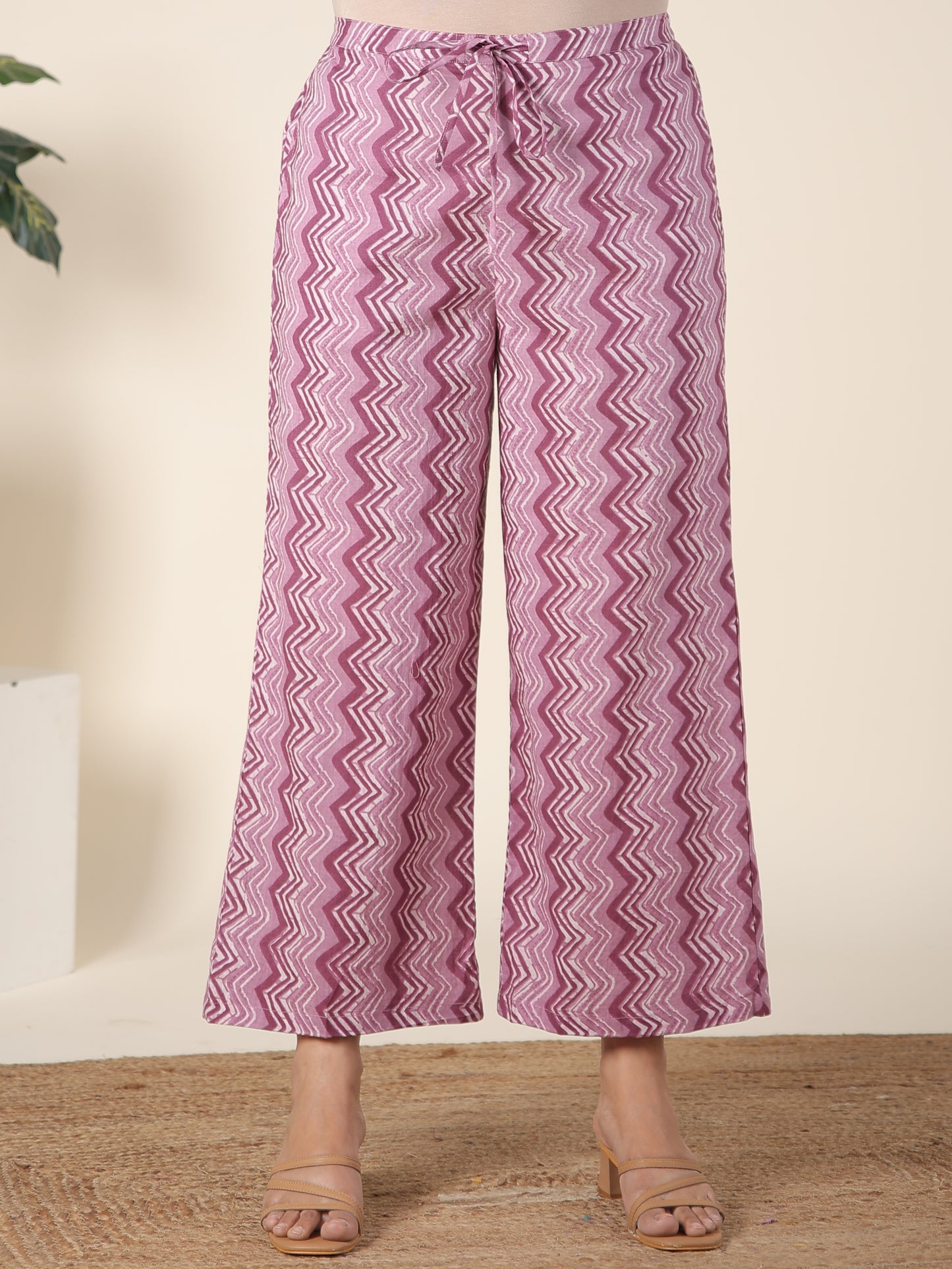 Soft Cotton Chevron Palazzo