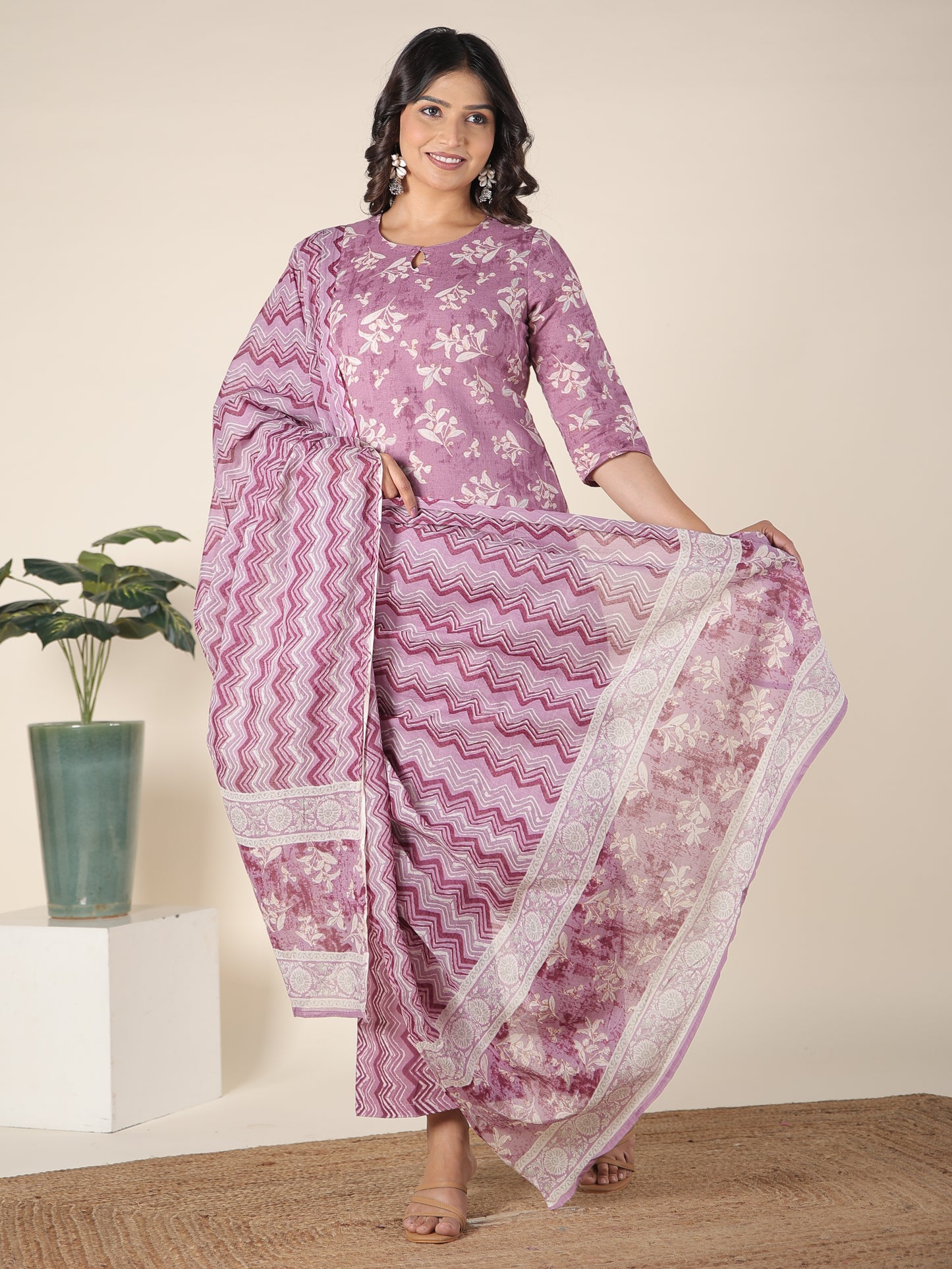 Voile Cotton Floral Dupatta