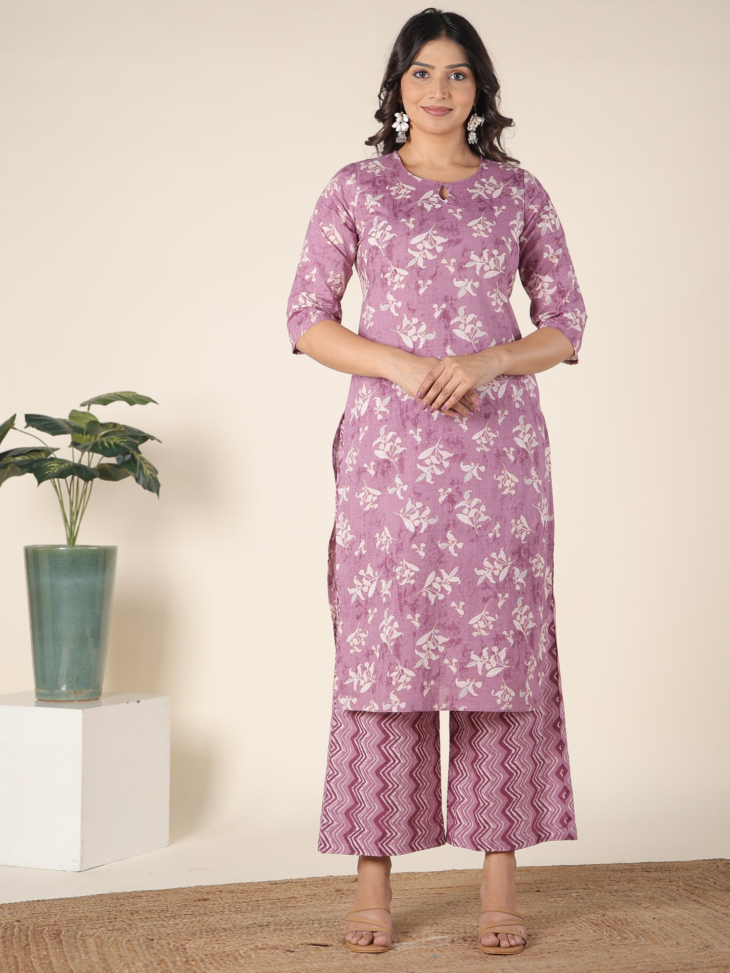 Soft Cotton Floral Kurta