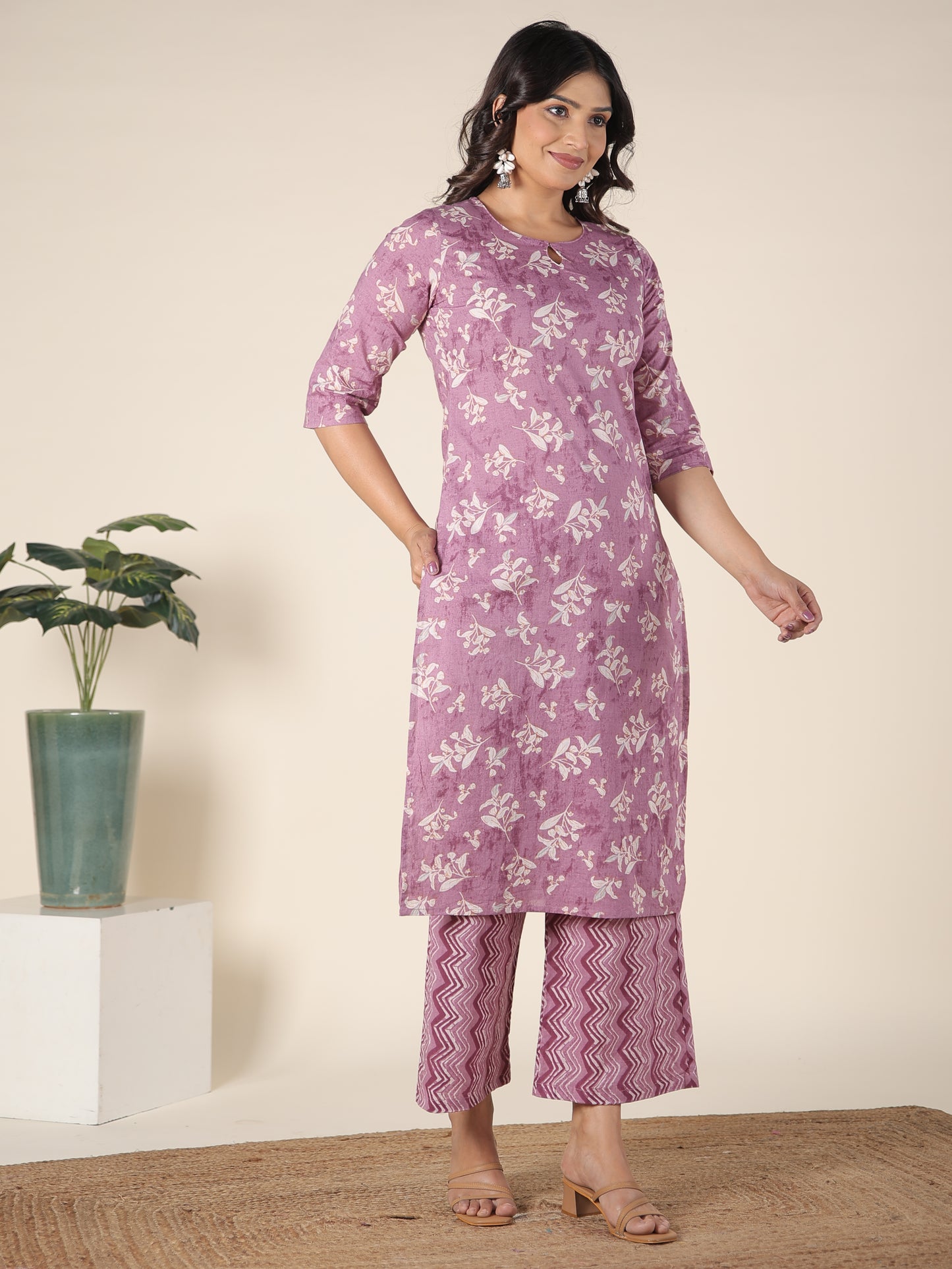 Soft Cotton Floral Kurta