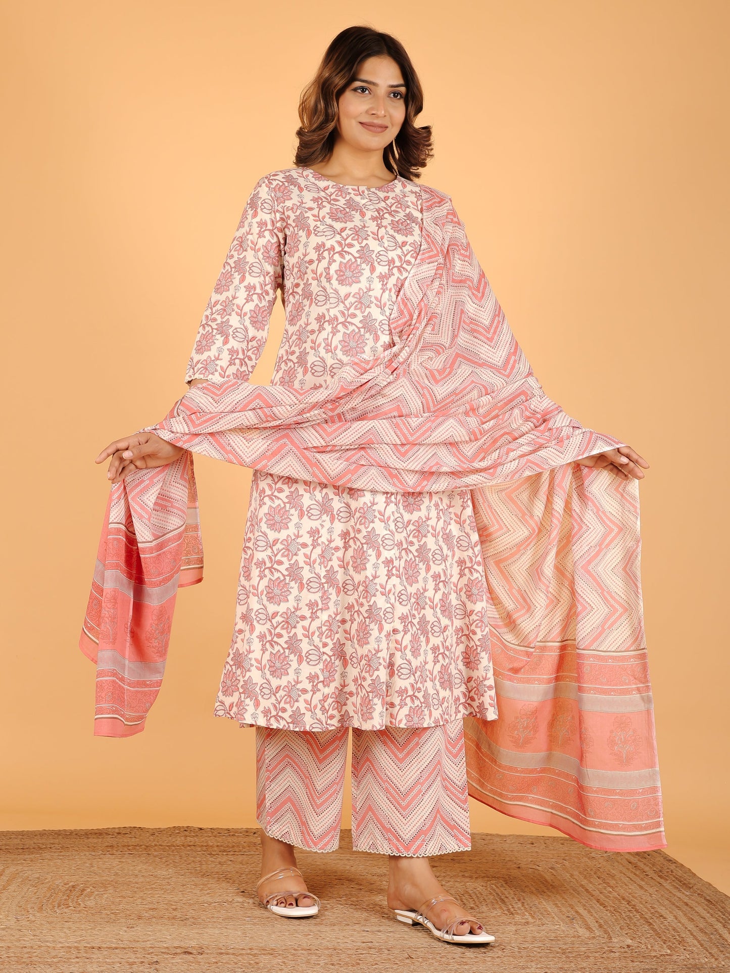 Soft Cotton Floral Kurta