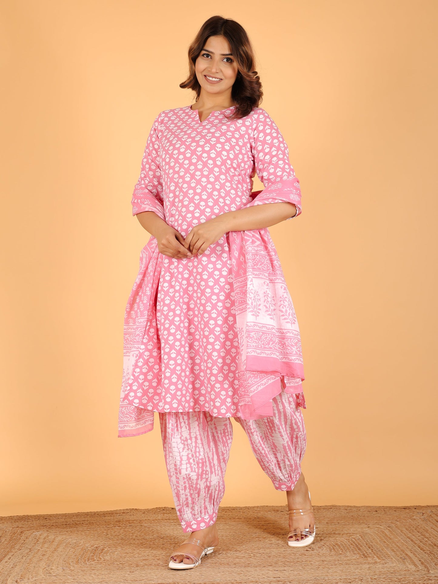 Soft Cotton Floral Kurta