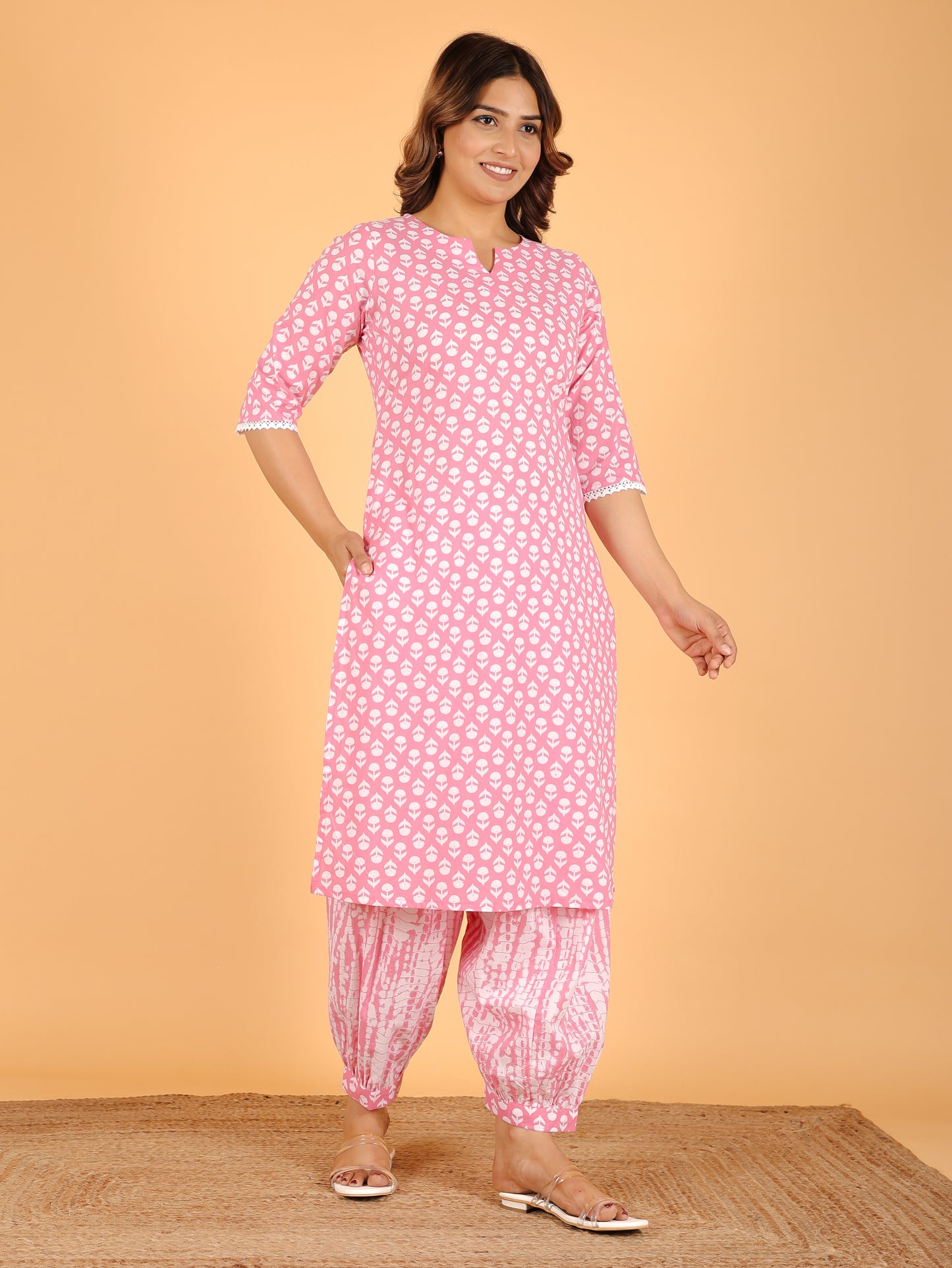 Soft Cotton Floral Kurta