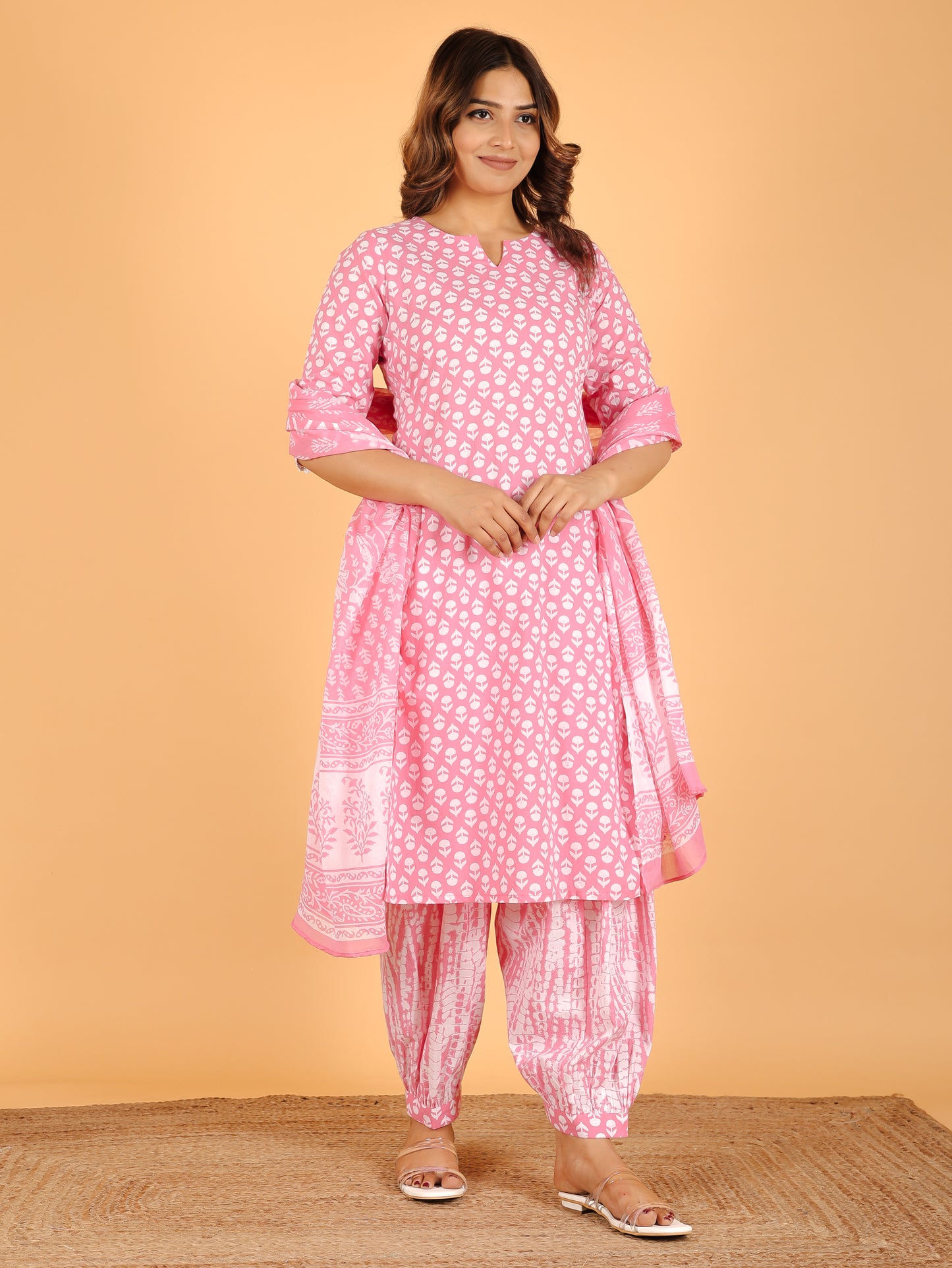 Soft Cotton Floral Kurta