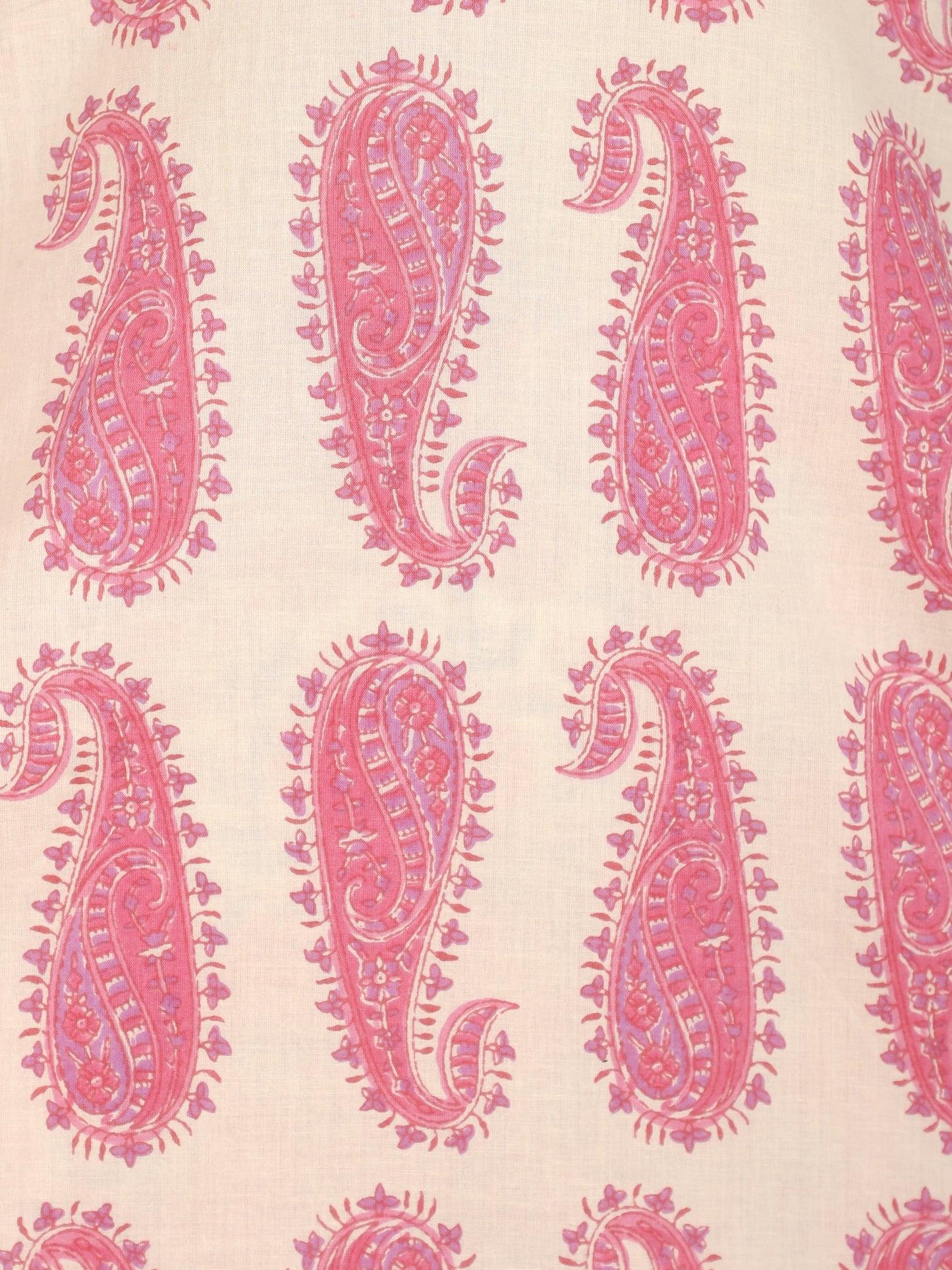 Soft Cotton Paisley Straight Off White Kurta