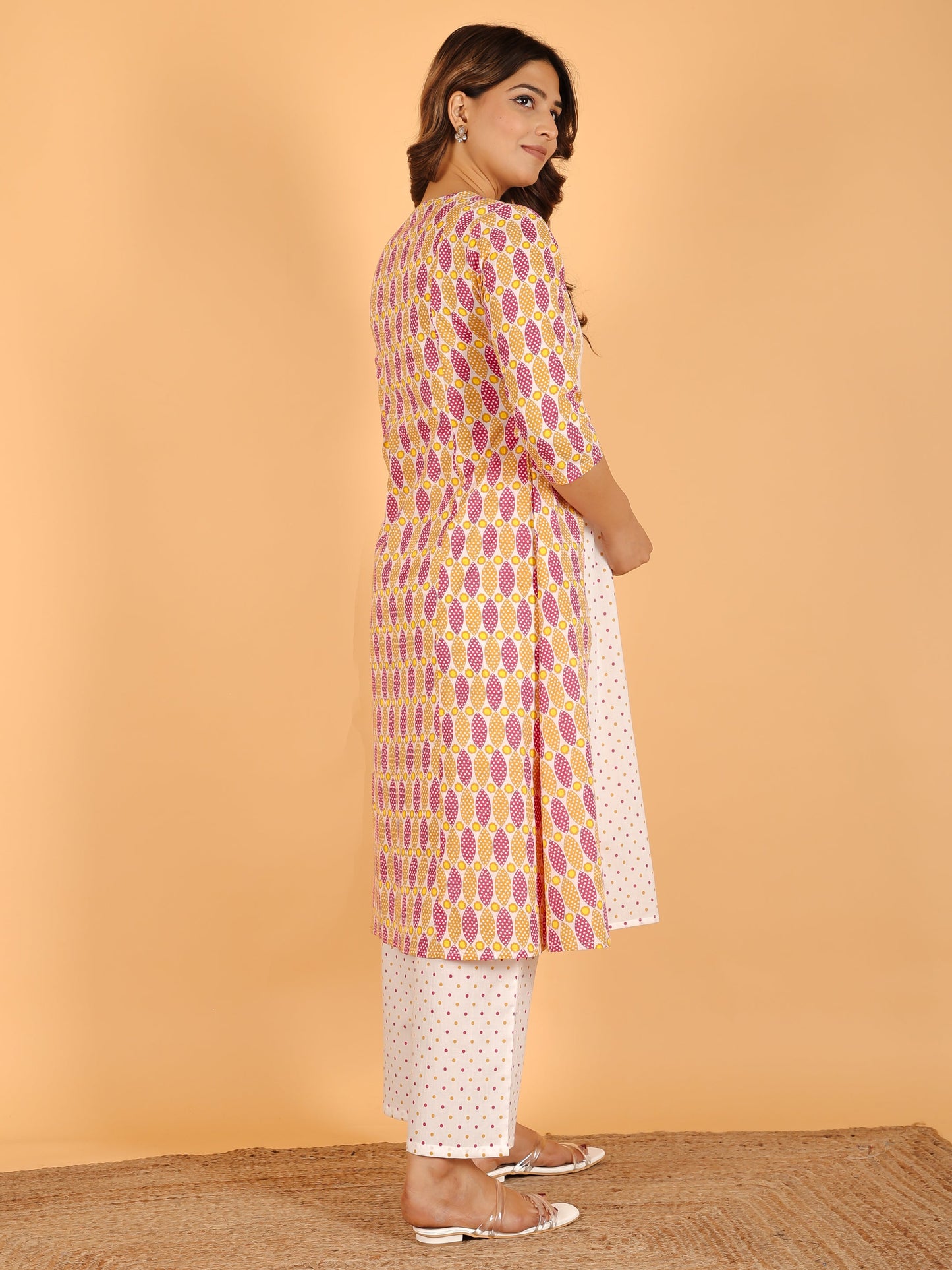 Soft Cotton Geometric Kurta