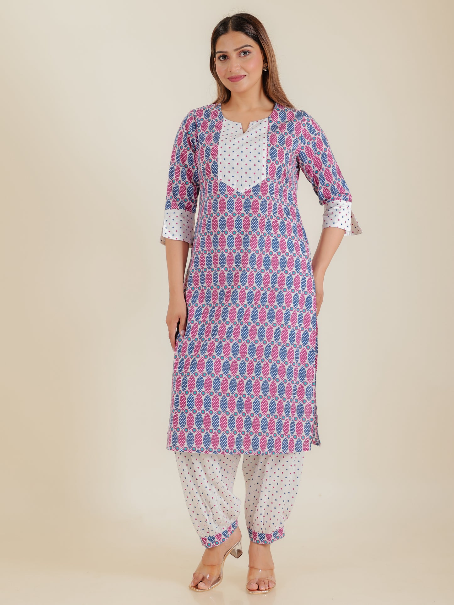 Soft Cotton Abstract Kurta