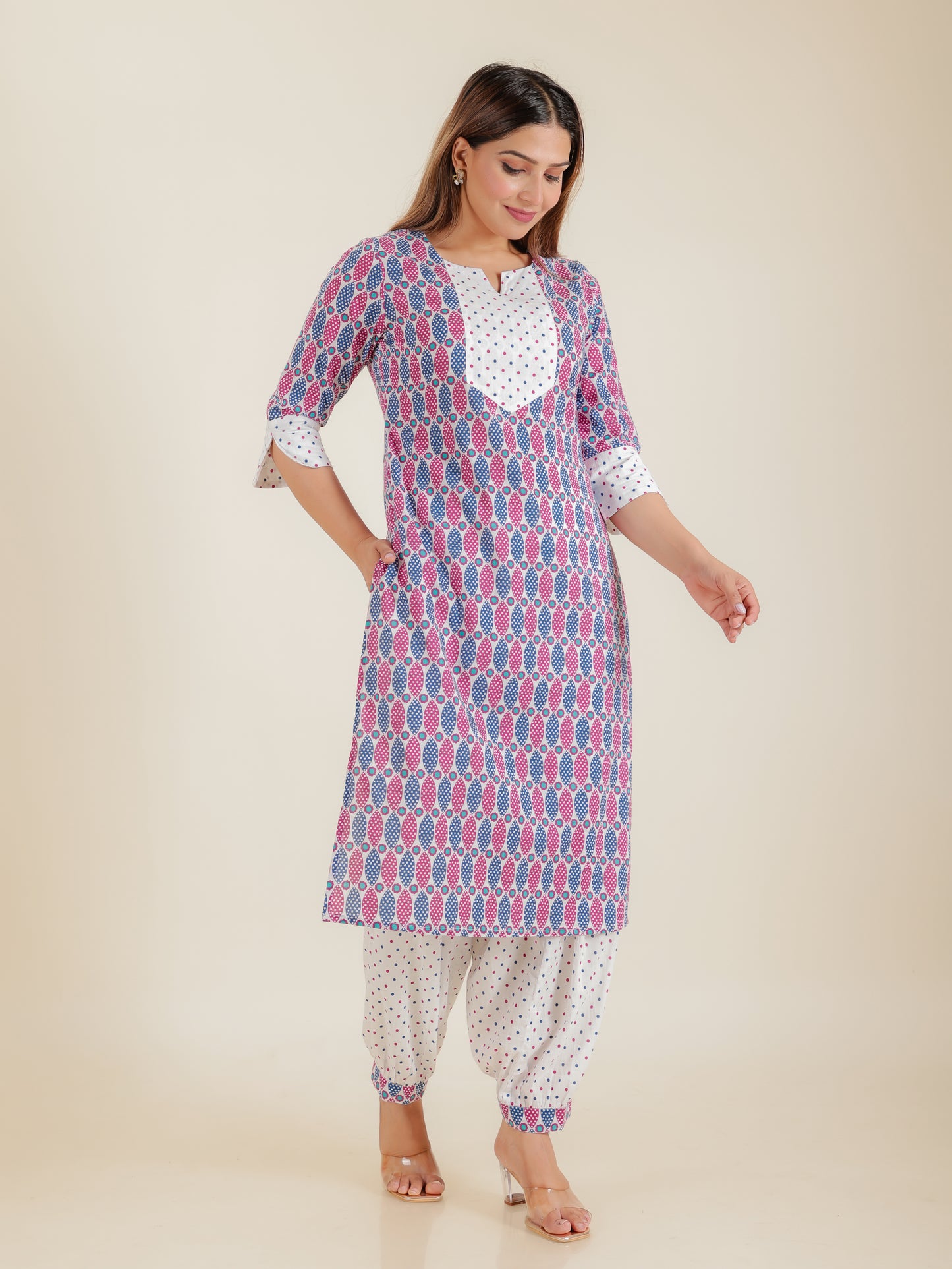 Soft Cotton Abstract Kurta