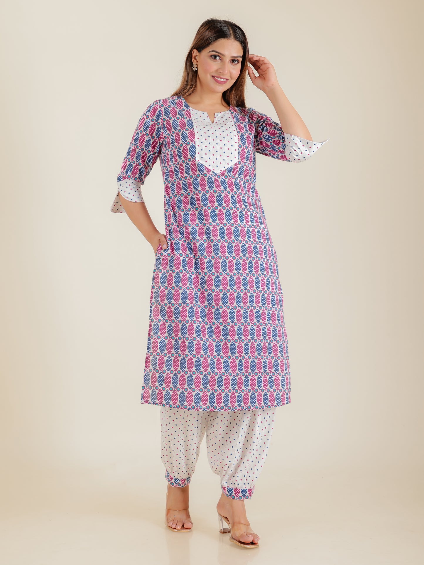 Soft Cotton Abstract Kurta