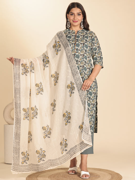 Voile Cotton Abstract Dupatta