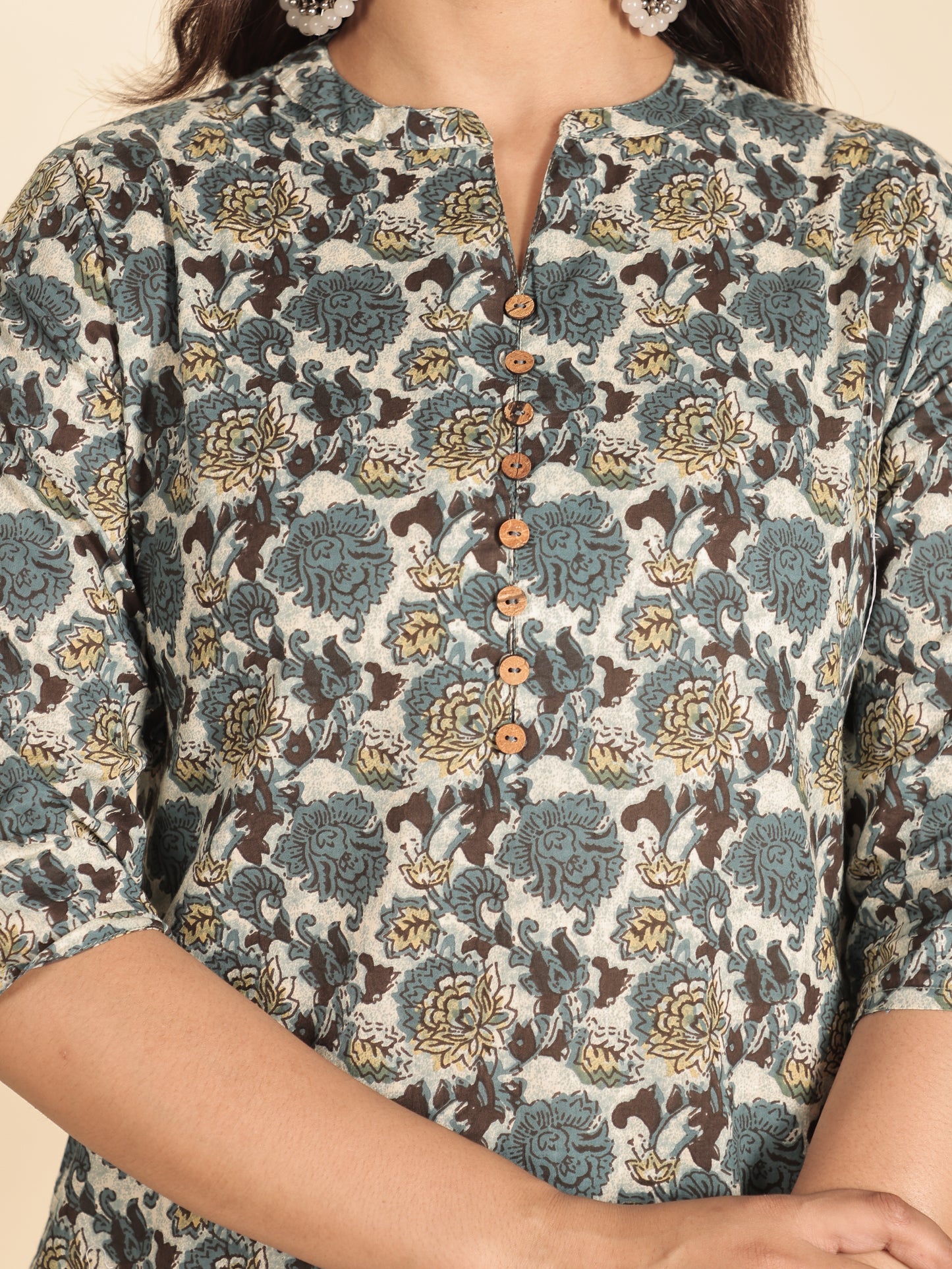 Soft Cotton Floral Kurta