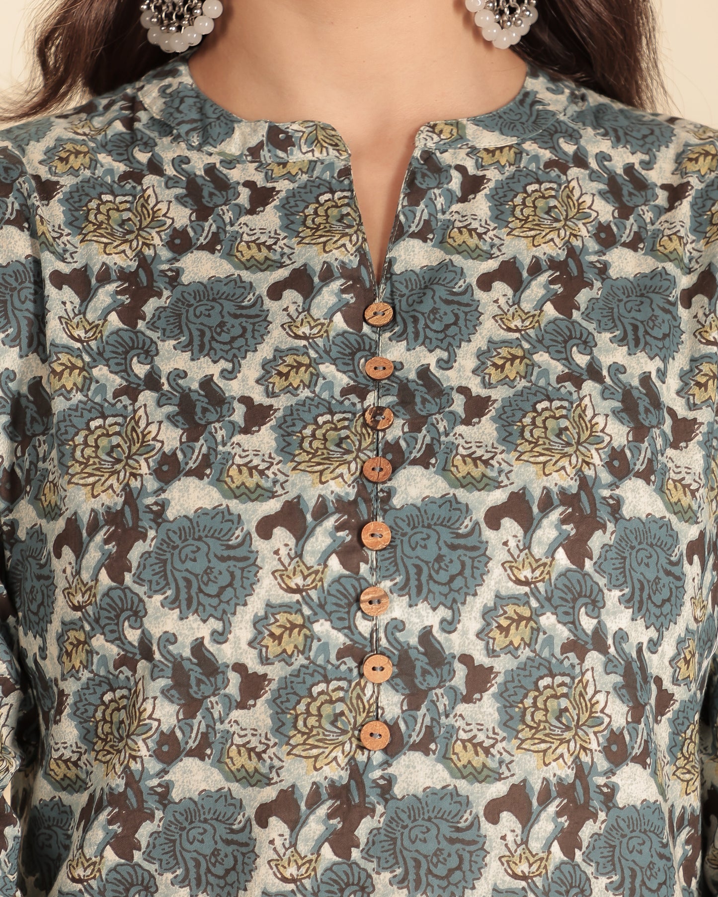 Soft Cotton Floral Kurta