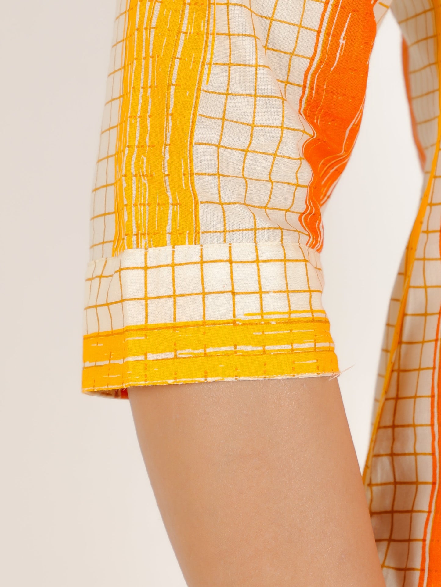 Soft Cotton Striped Straight Yellow Kurta