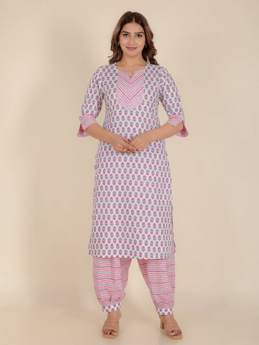 Soft Cotton Floral Kurta