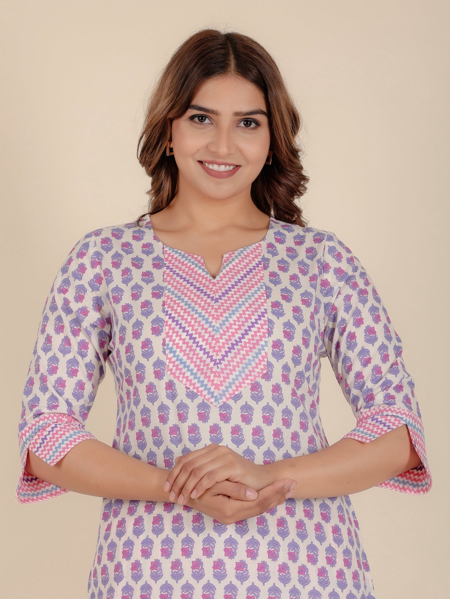 Soft Cotton Floral Kurta