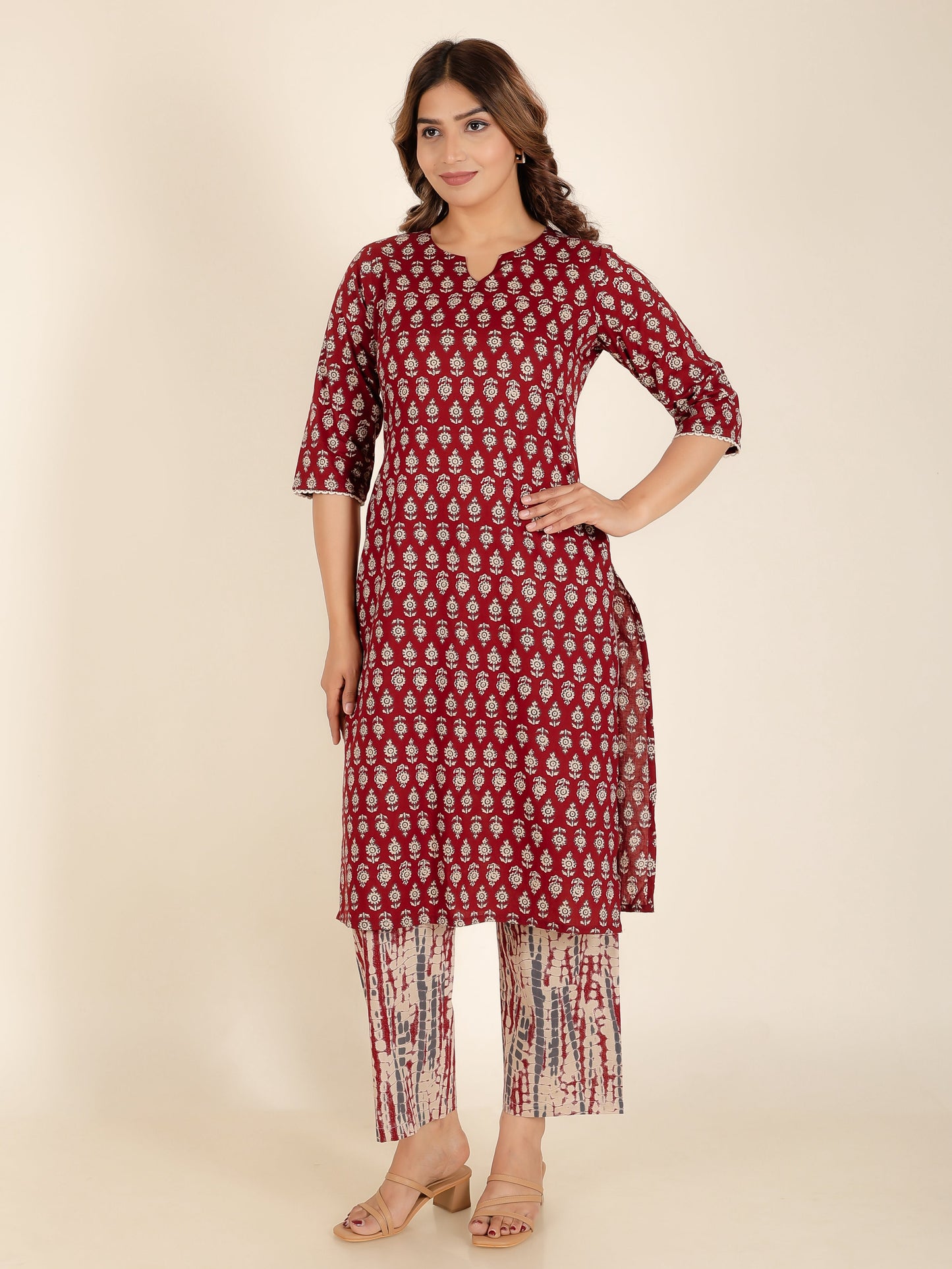 Soft Cotton Block Kurta