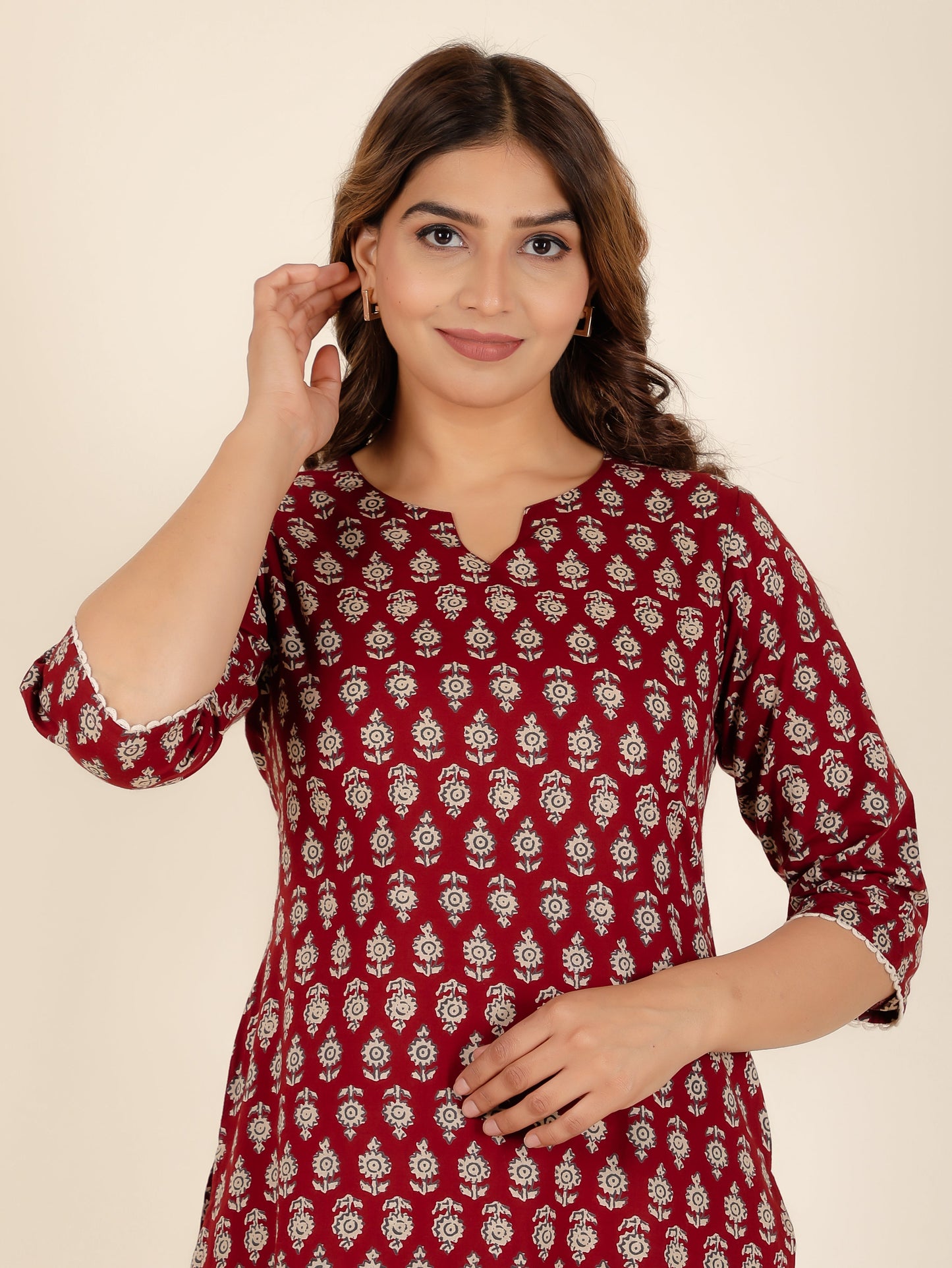 Soft Cotton Block Kurta