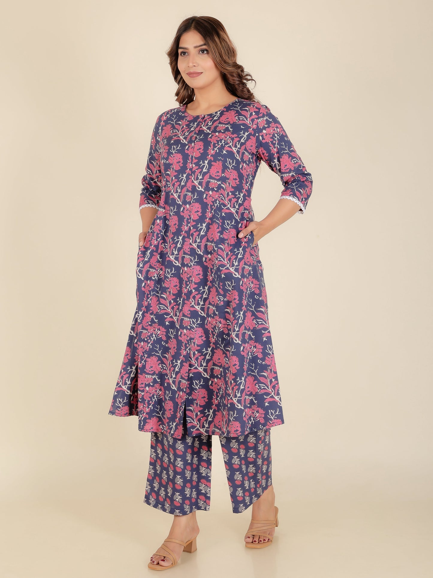 Soft Cotton Floral Kurta