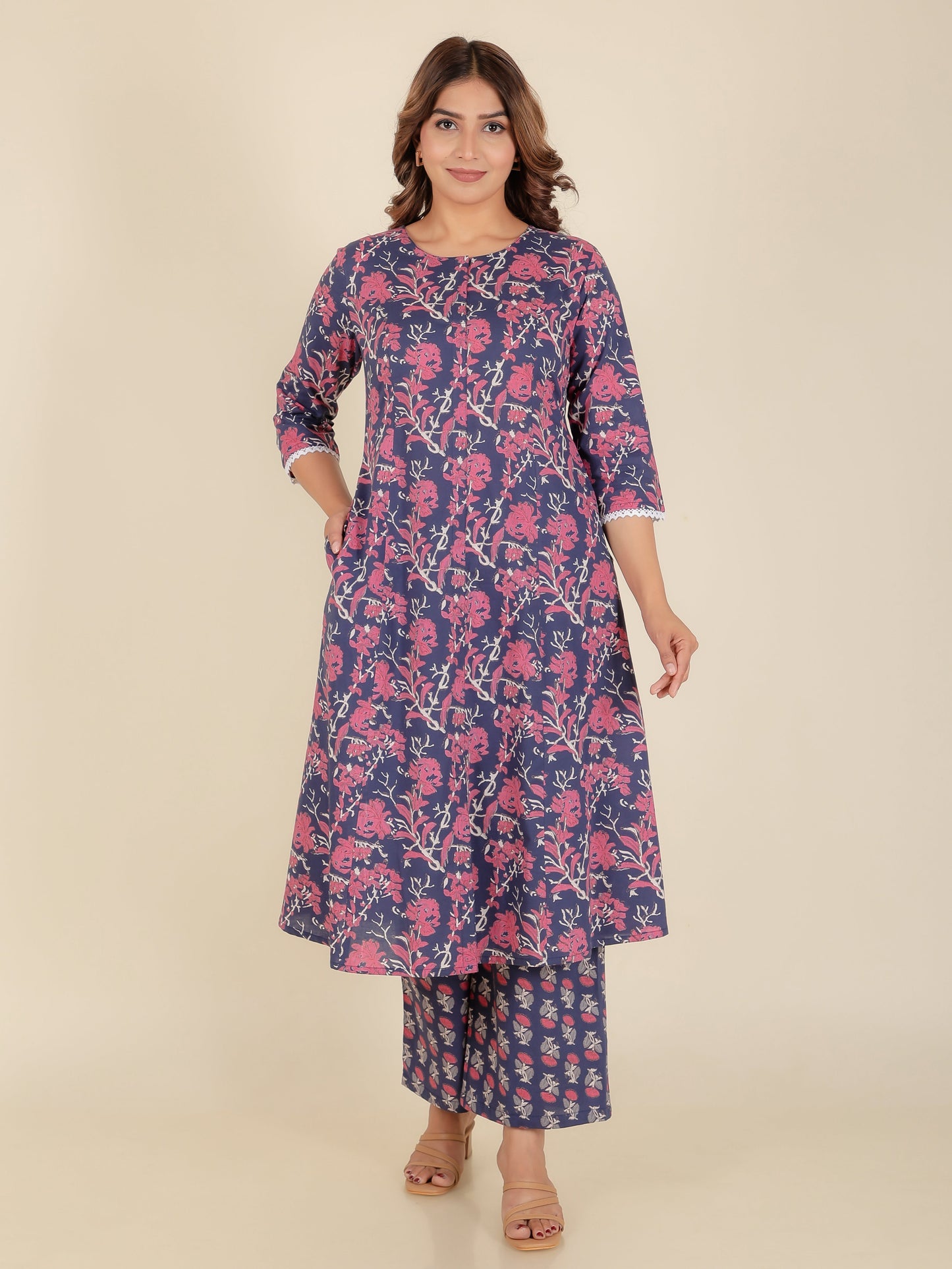 Soft Cotton Floral Kurta