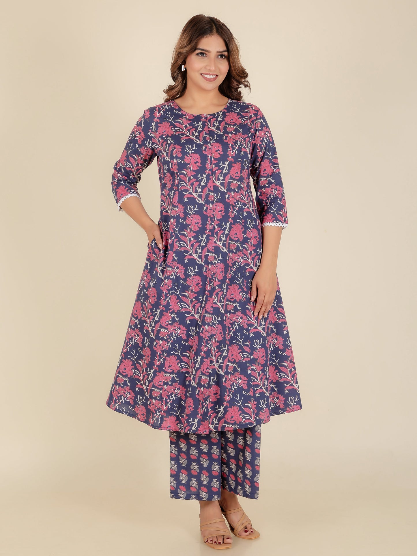 Soft Cotton Floral Kurta