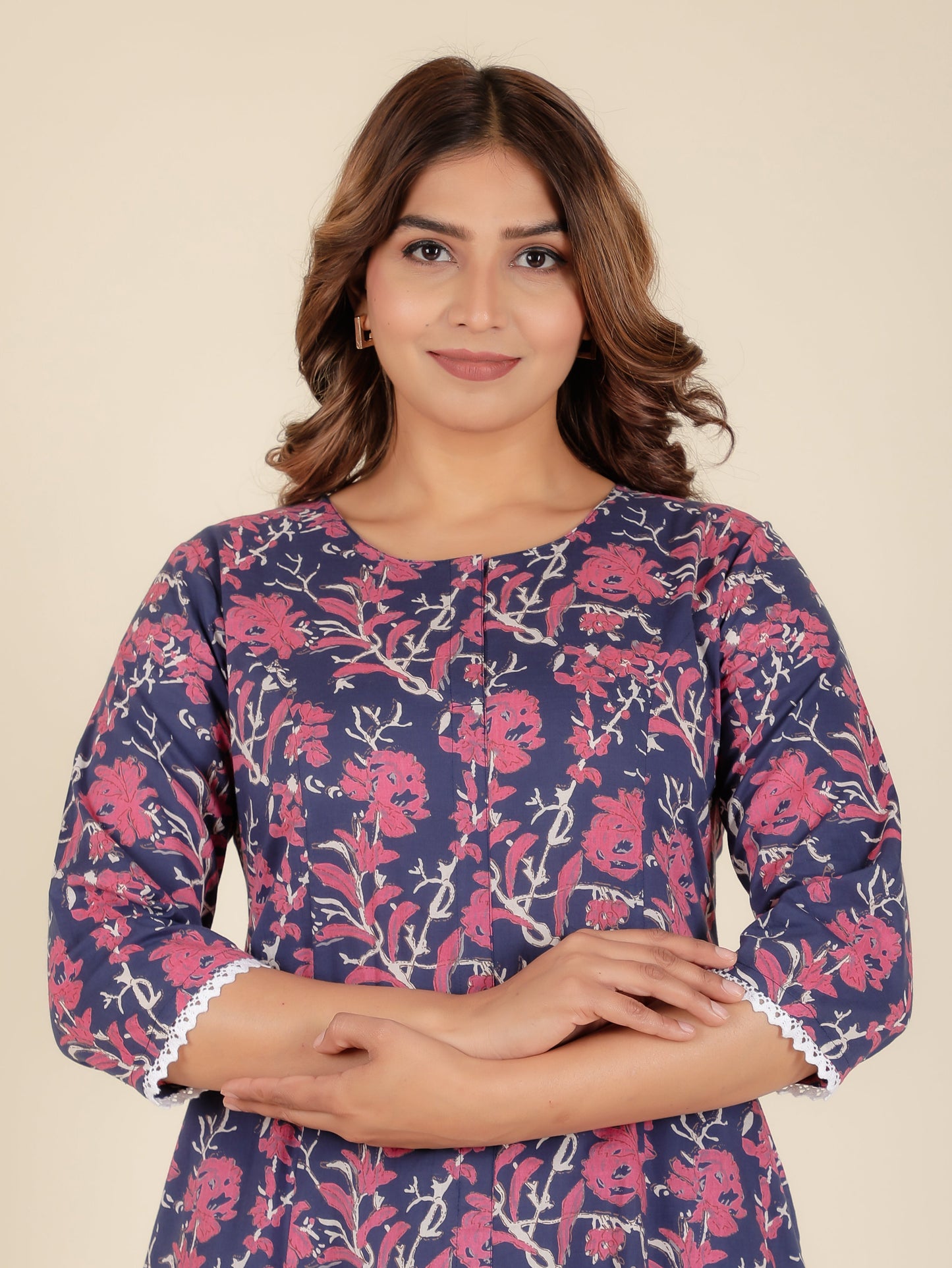 Soft Cotton Floral Kurta