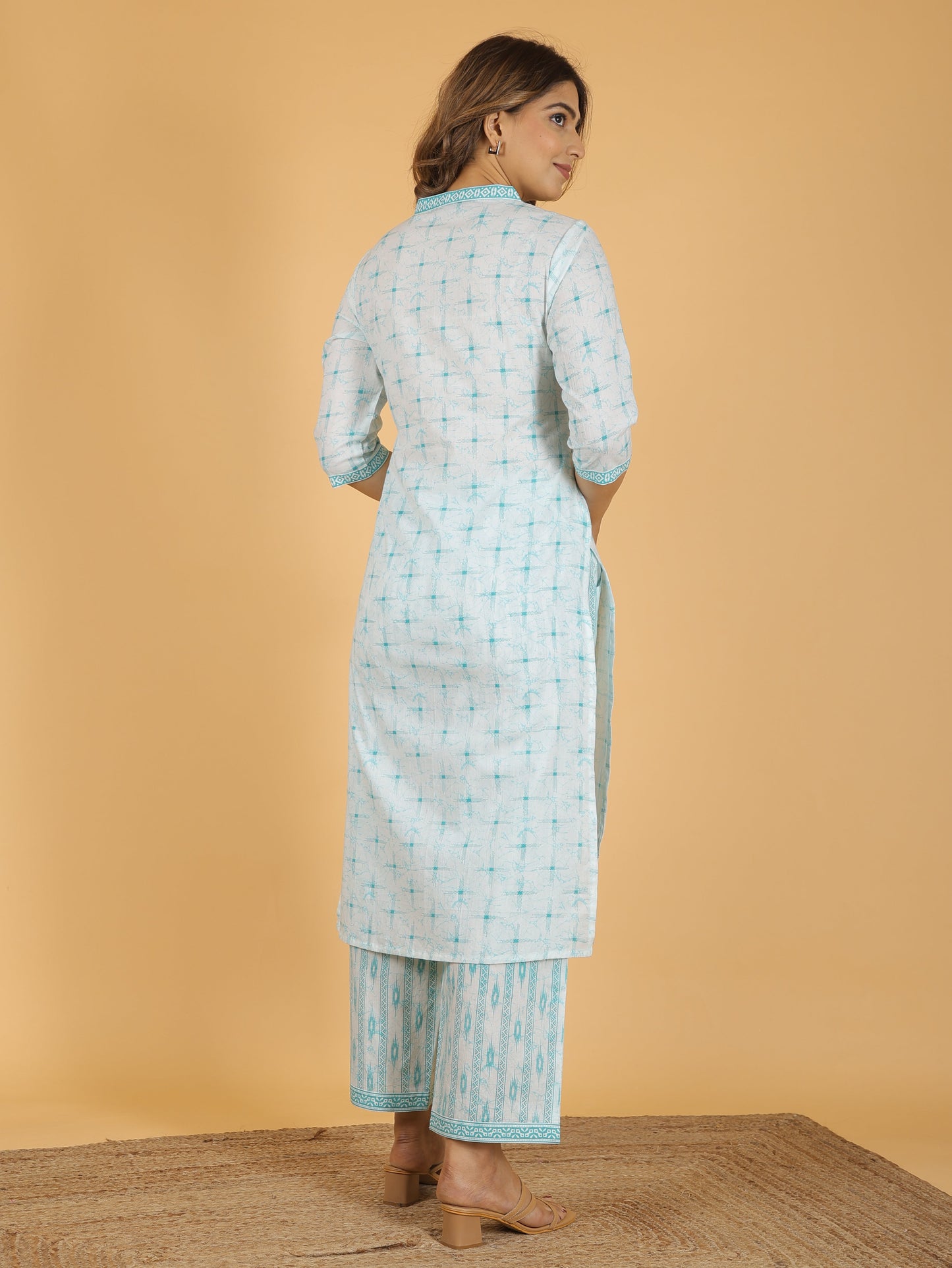 Soft Cotton Geometric Kurta