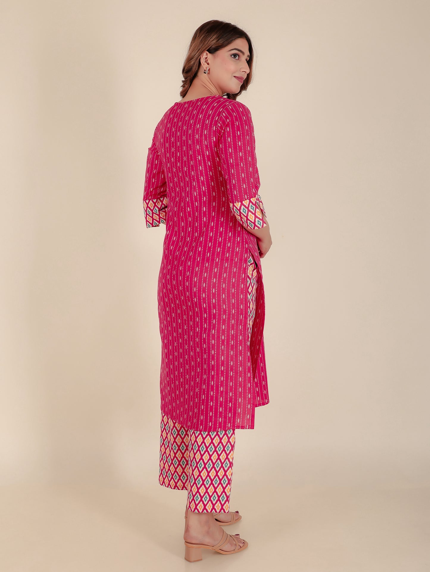 Linen Cotton Ikat Kurta