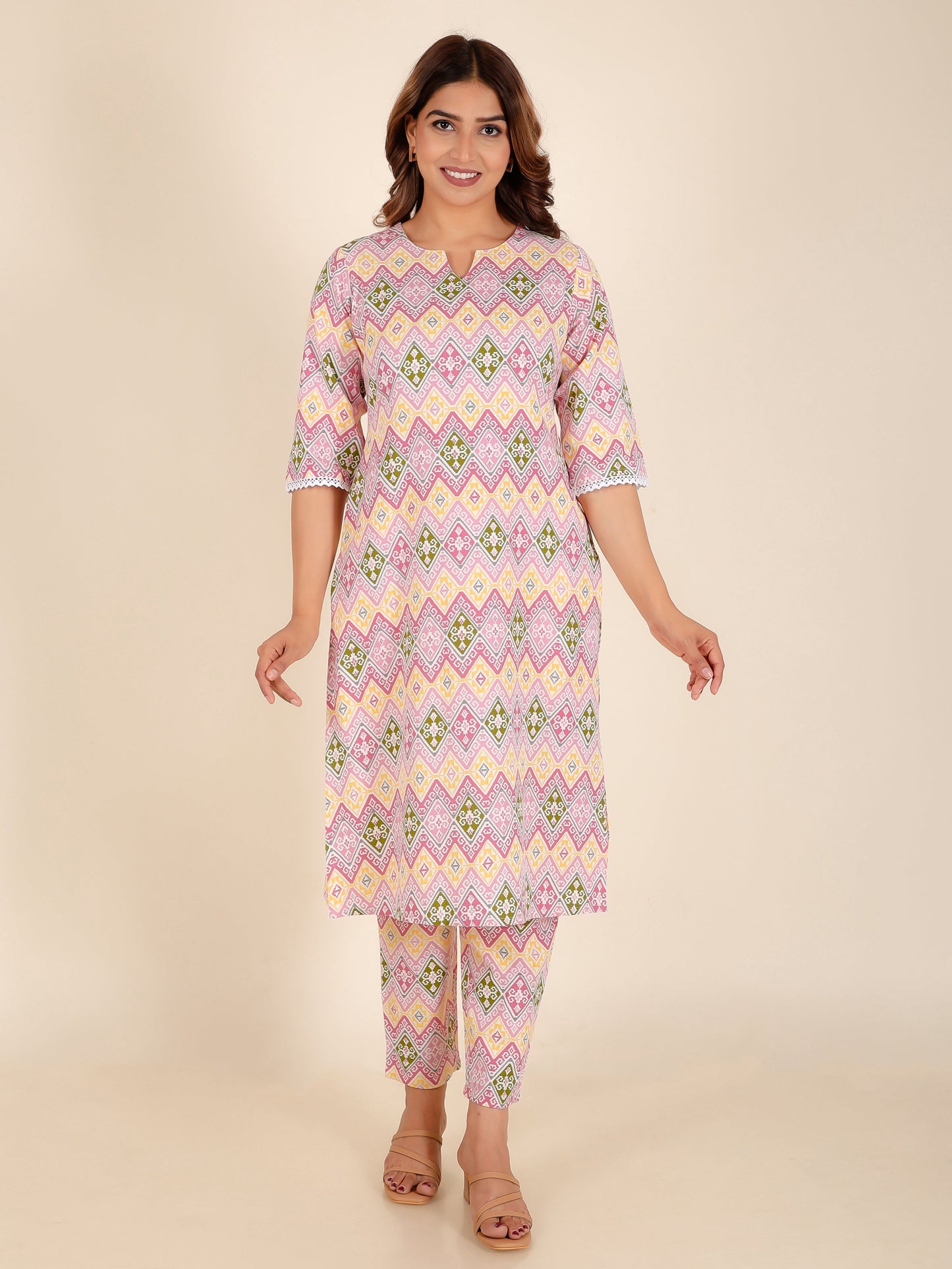 Linen Cotton Ikat Kurta