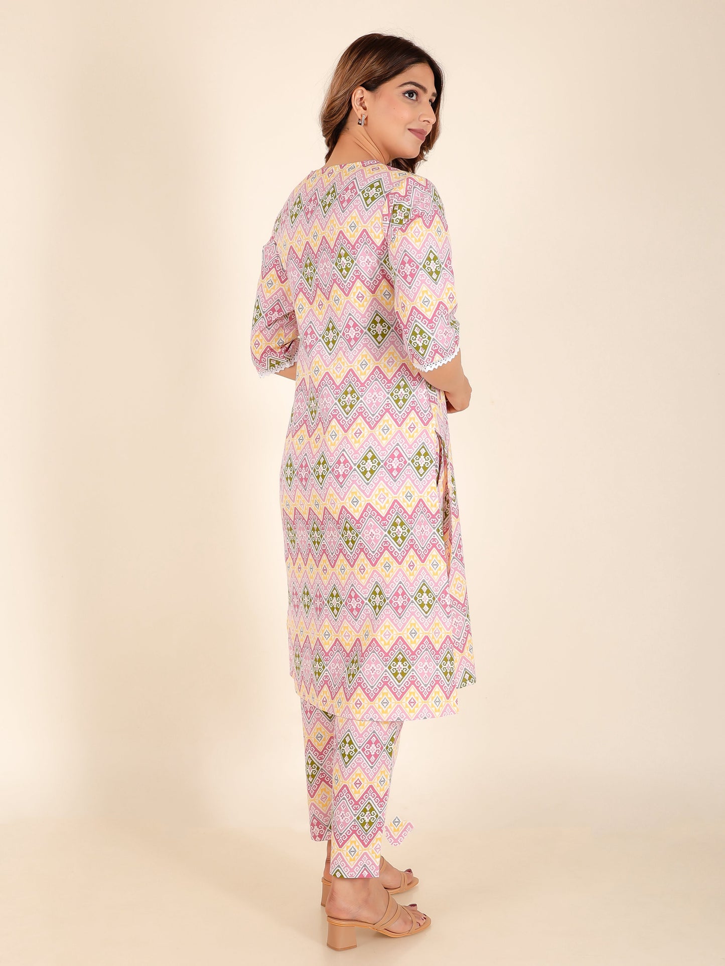 Linen Cotton Ikat Kurta