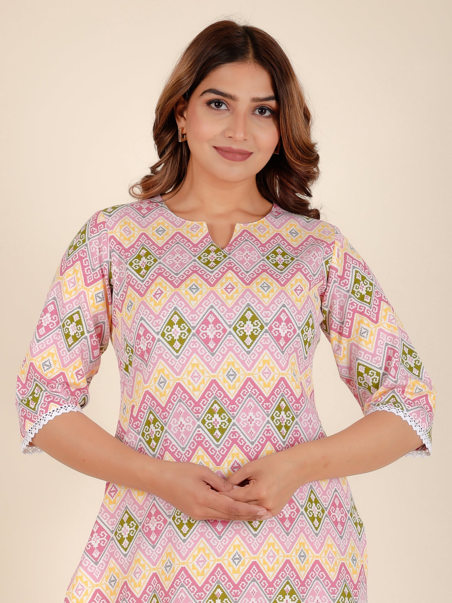 Linen Cotton Ikat Kurta