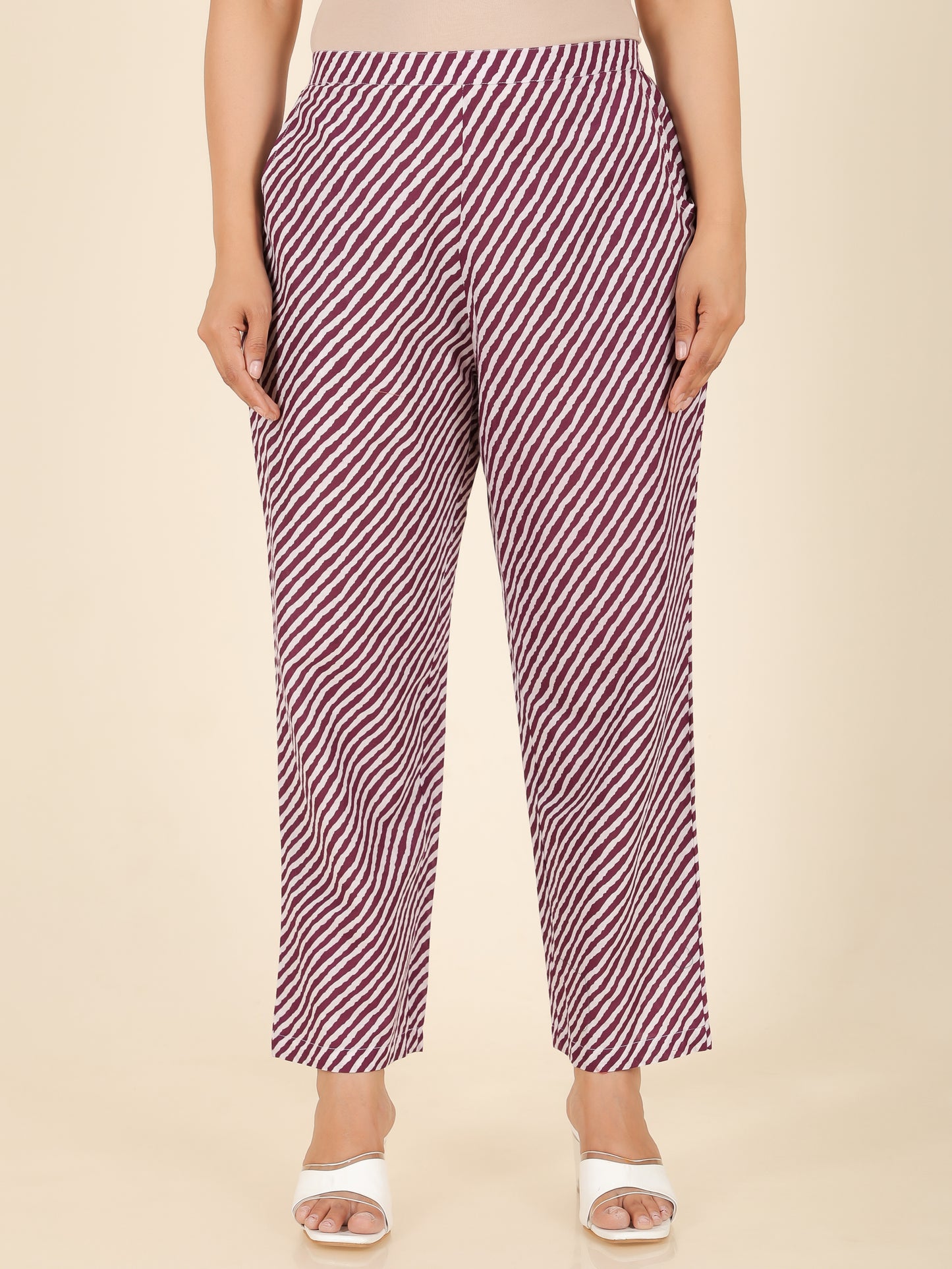 Soft Cotton Striped Pant