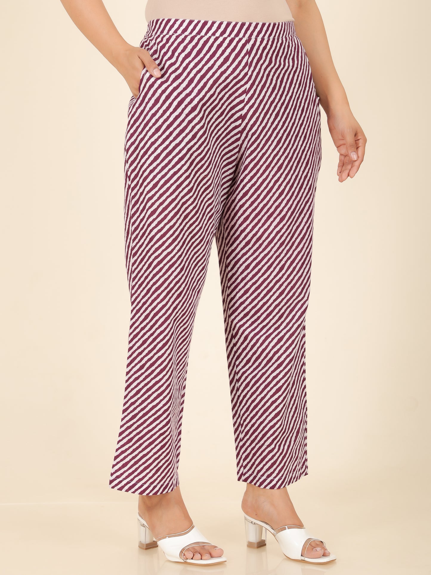 Soft Cotton Striped Pant