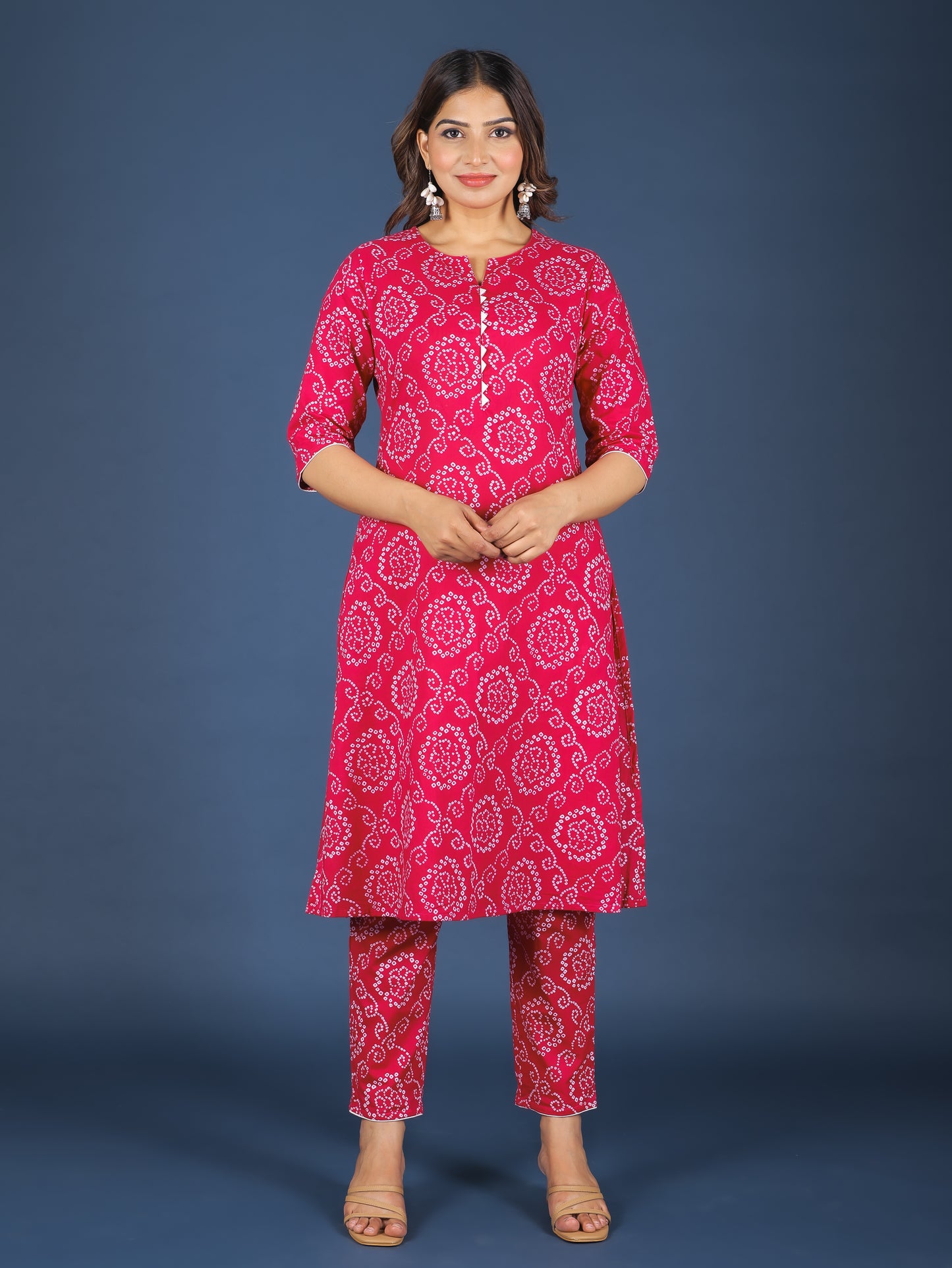 Soft Cotton Bandhani Kurta