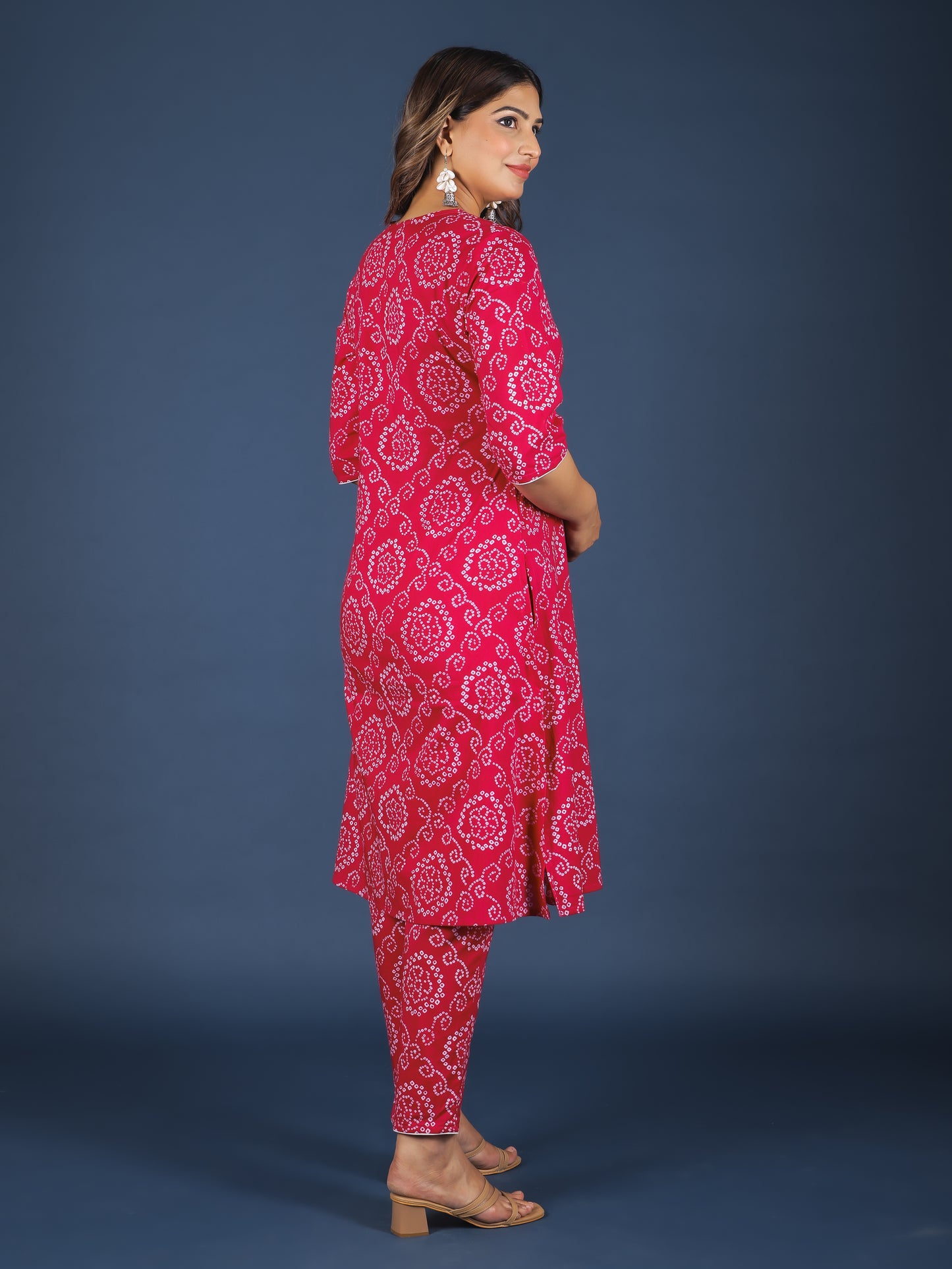 Soft Cotton Bandhani Kurta