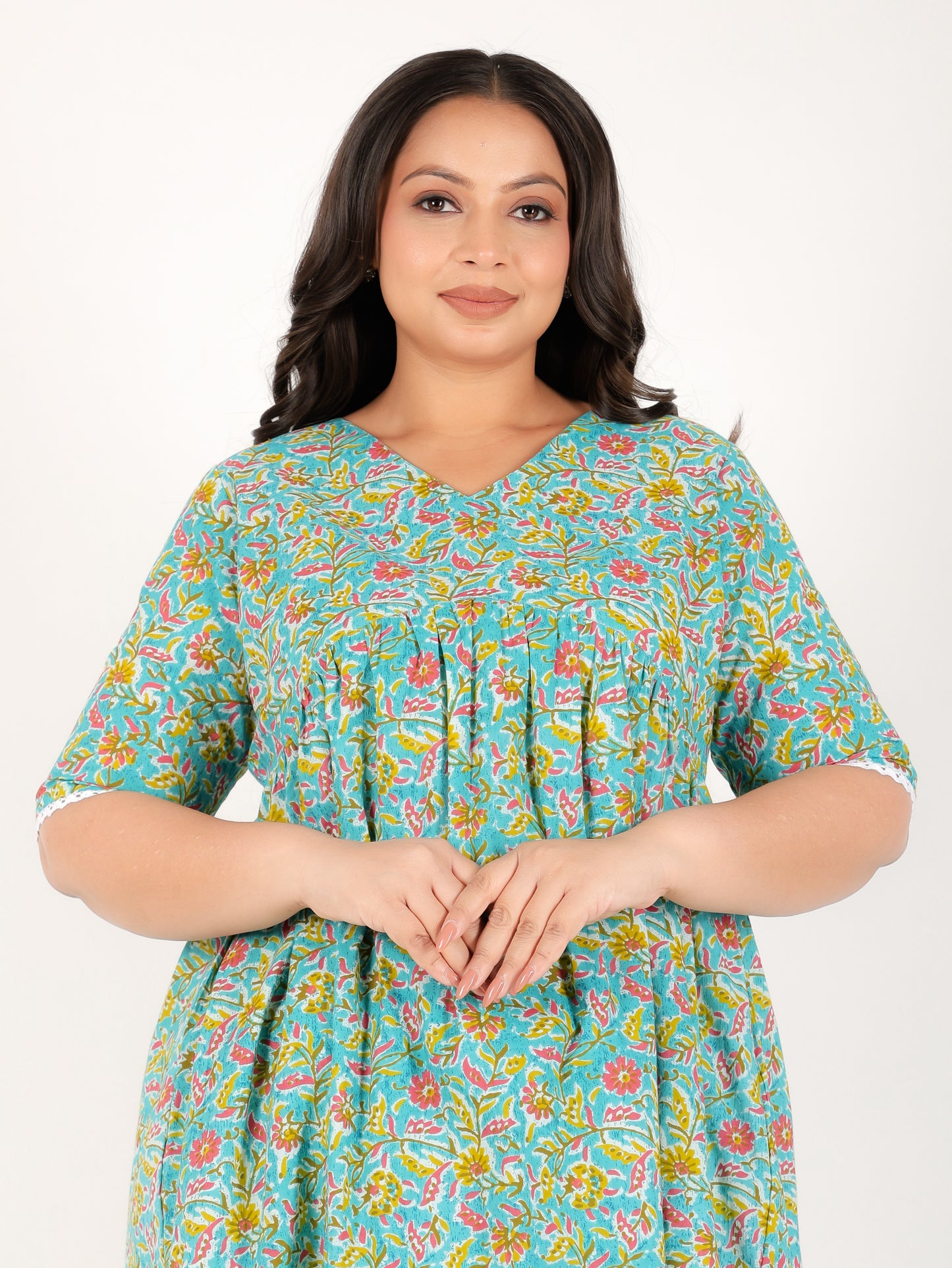 Soft Cotton Floral Kurta