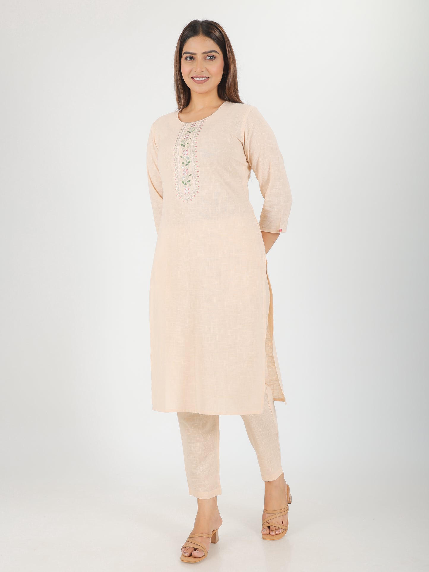 Khadi Cotton Solid Kurta