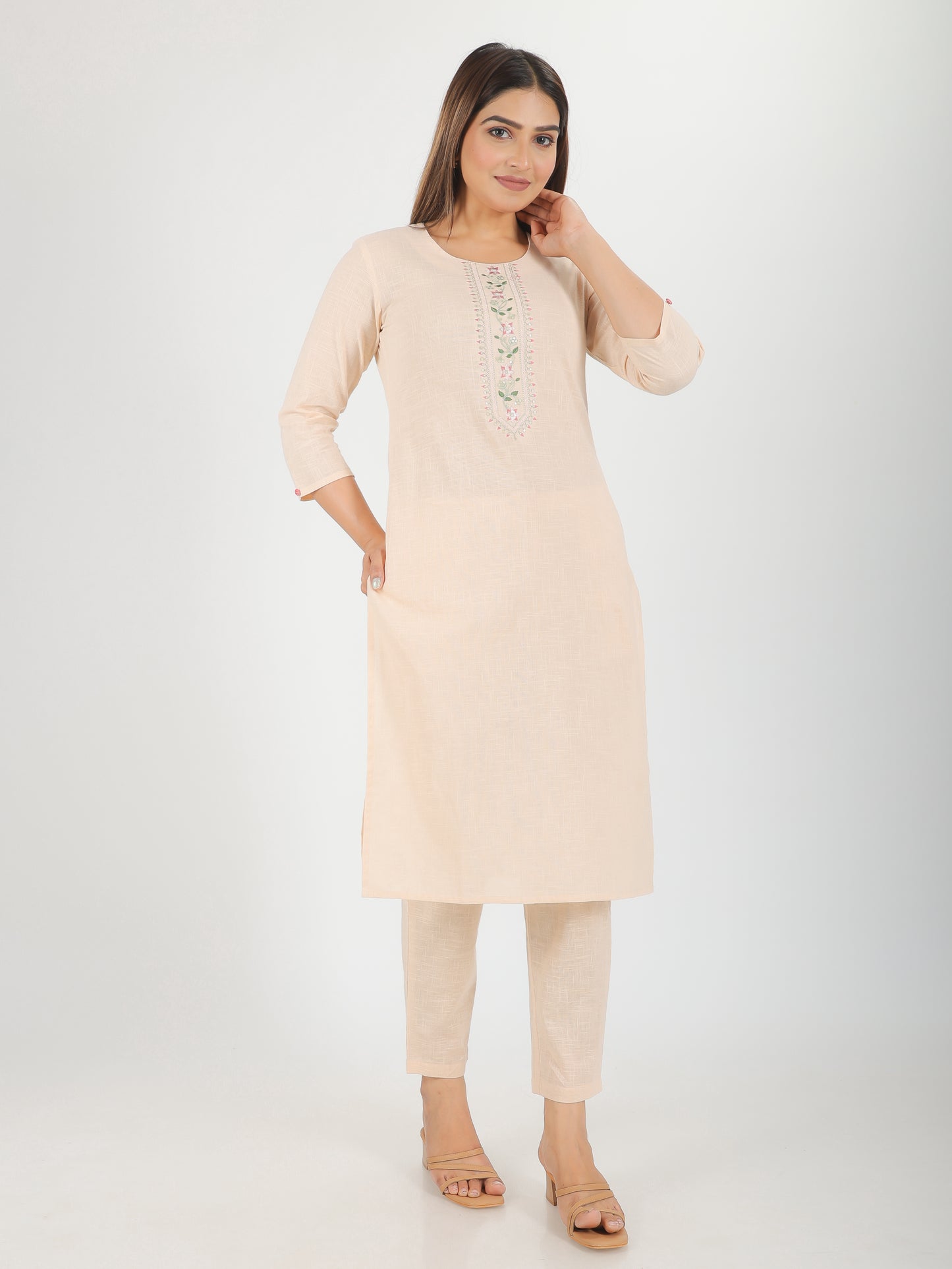 Khadi Cotton Solid Kurta