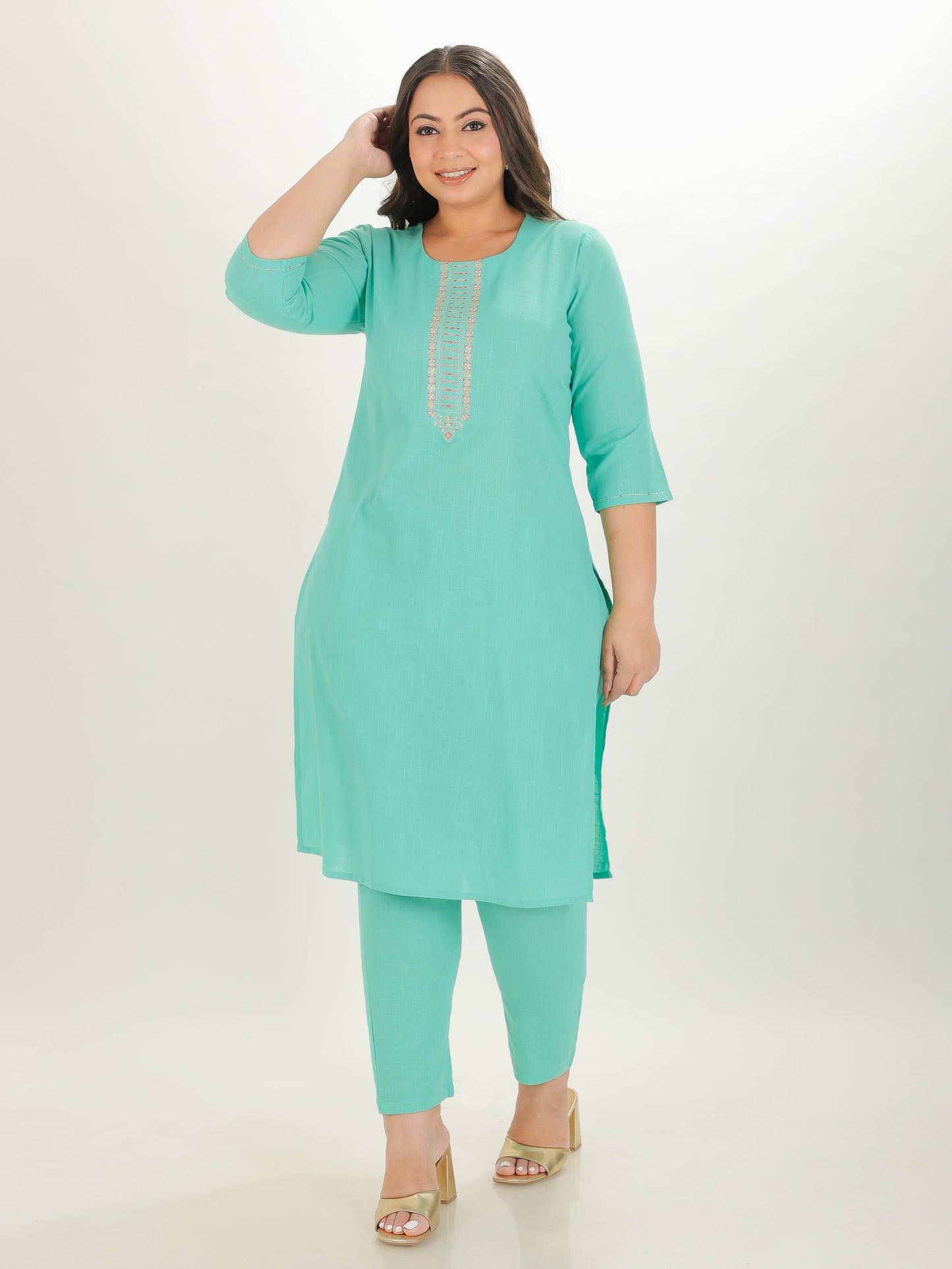 Khadi Cotton Solid Kurta