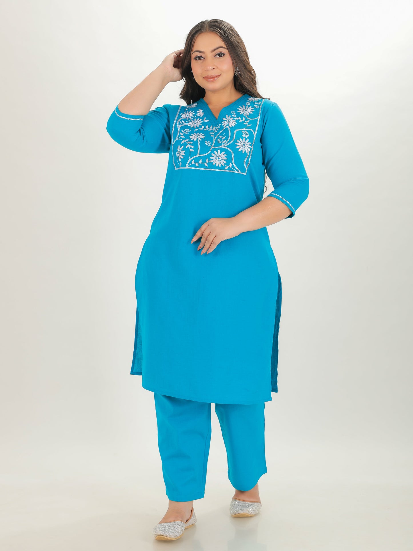 Linen Cotton Solid Kurta