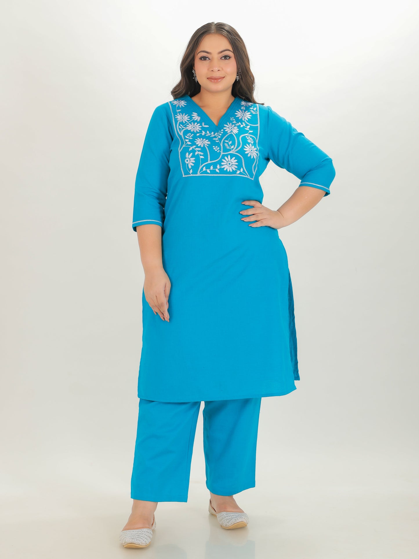 Linen Cotton Solid Kurta