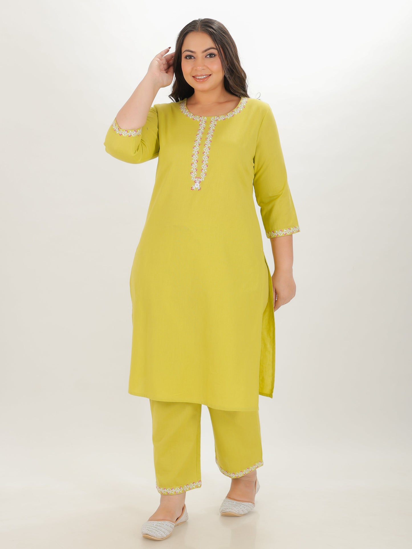 Linen Cotton Solid Kurta