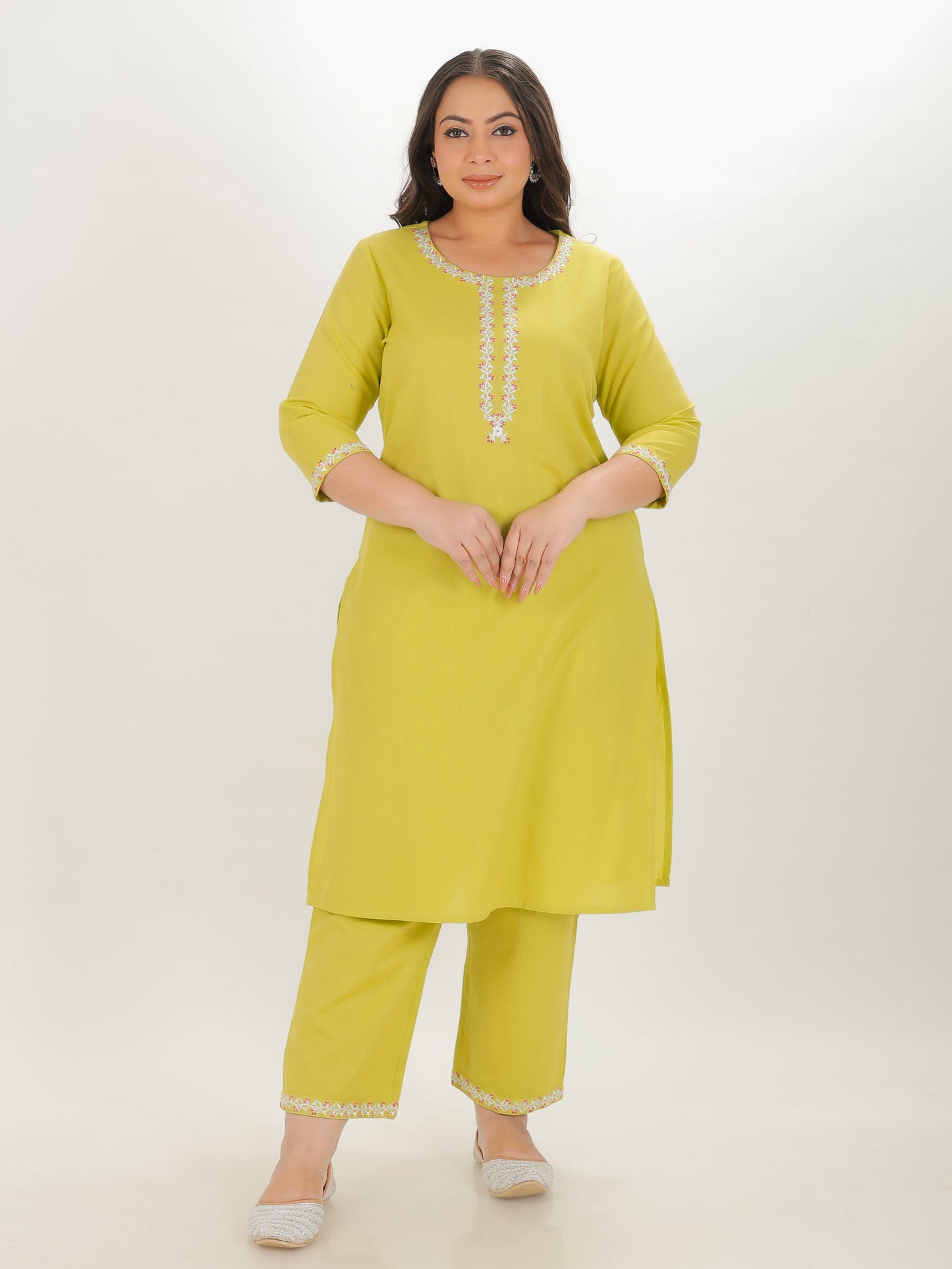 Linen Cotton Solid Kurta